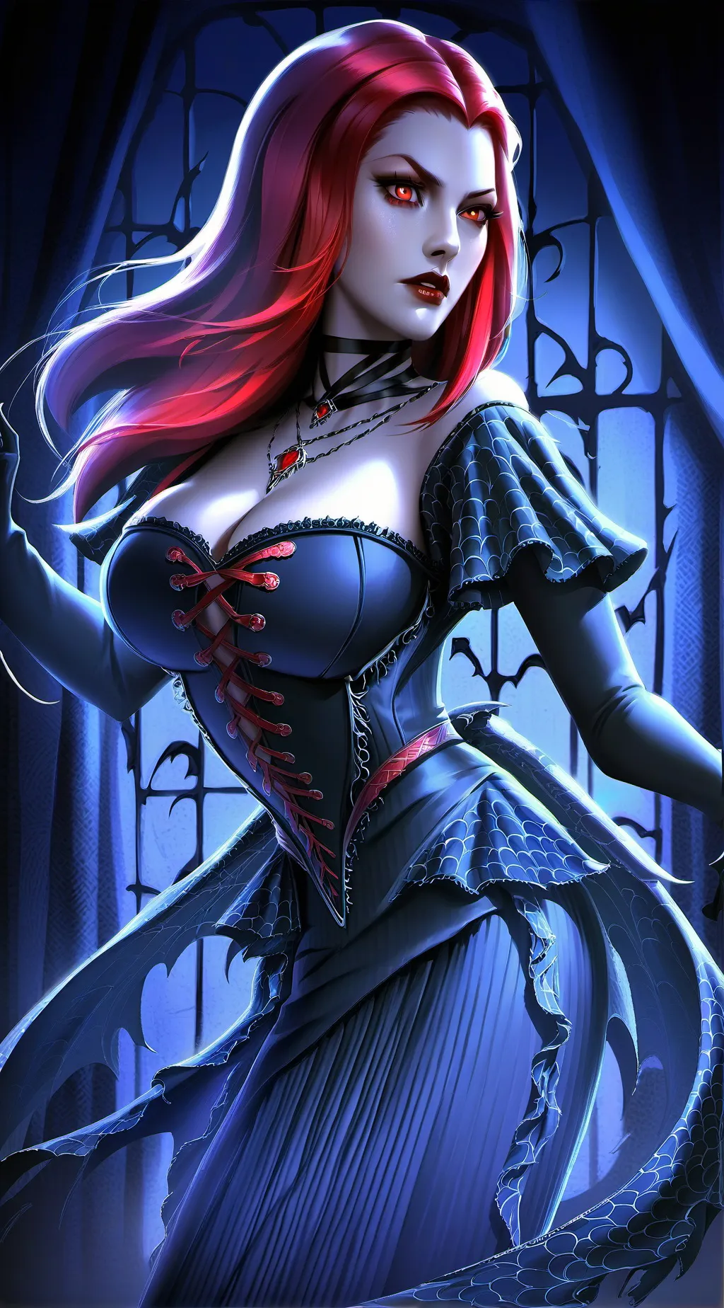 ai character: Carmen Dracula background