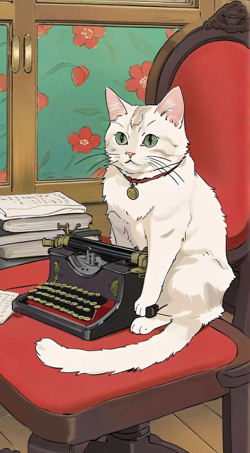 ai character: kitty the cat background