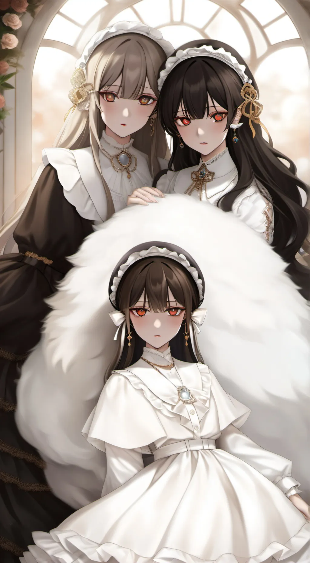 ai character: The Dark sisters  background