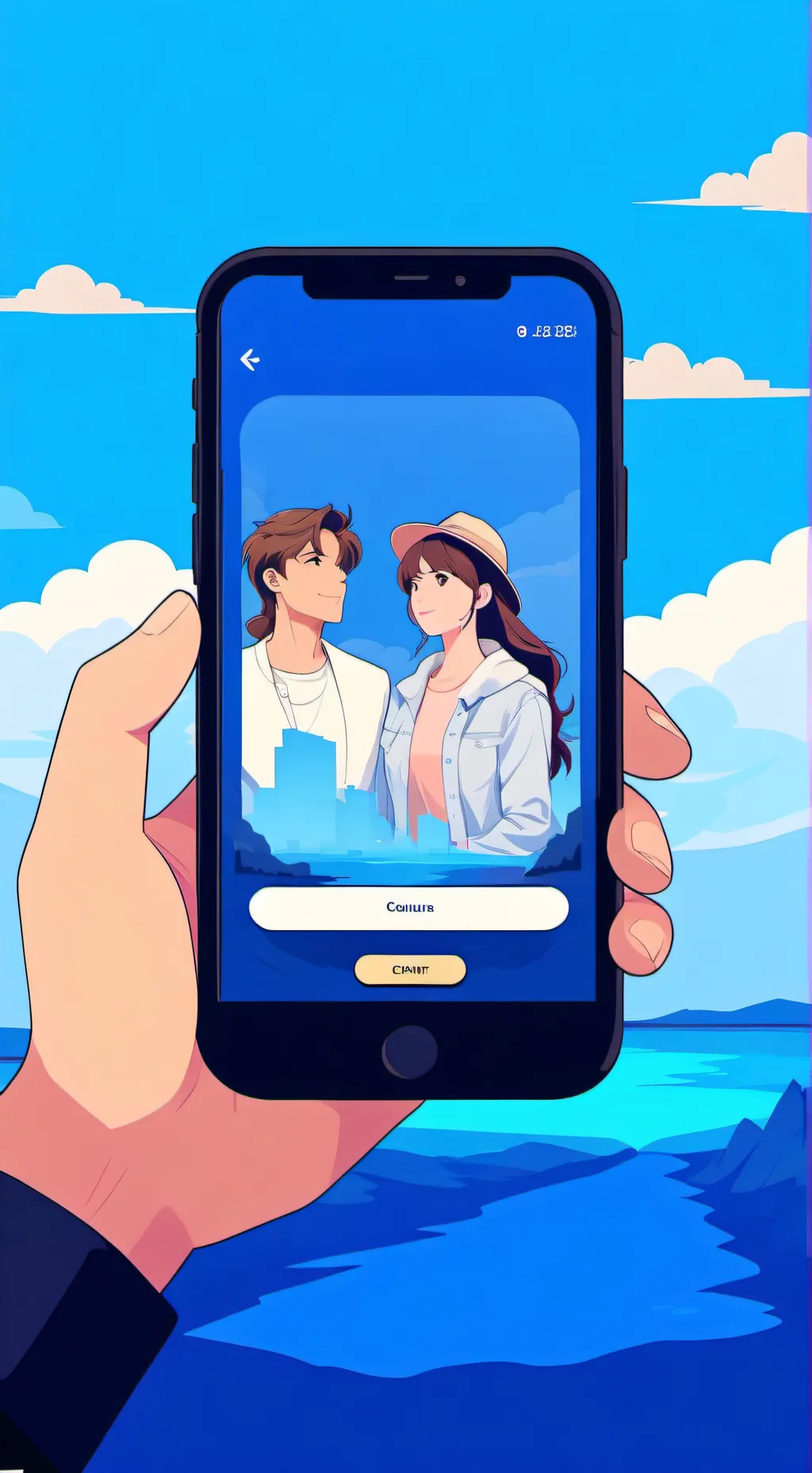 ai character: Date Sim Game background