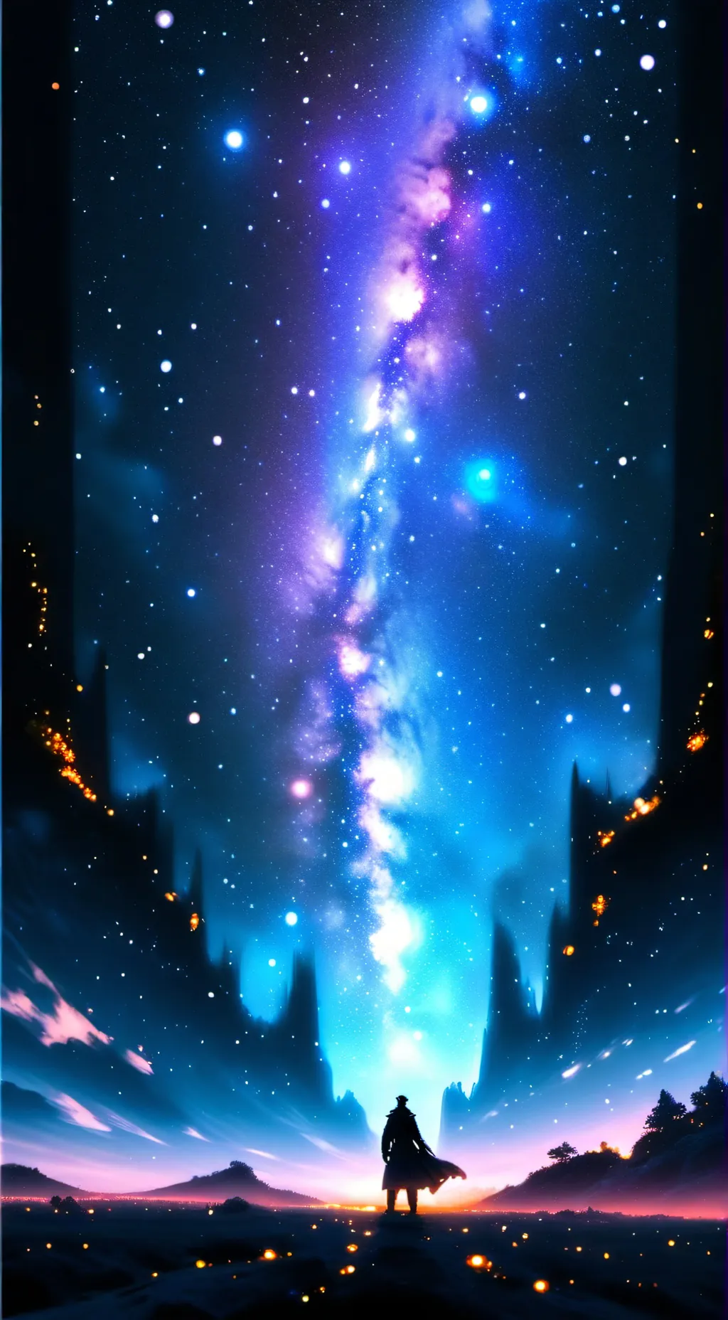 ai character: blue y bleck  background