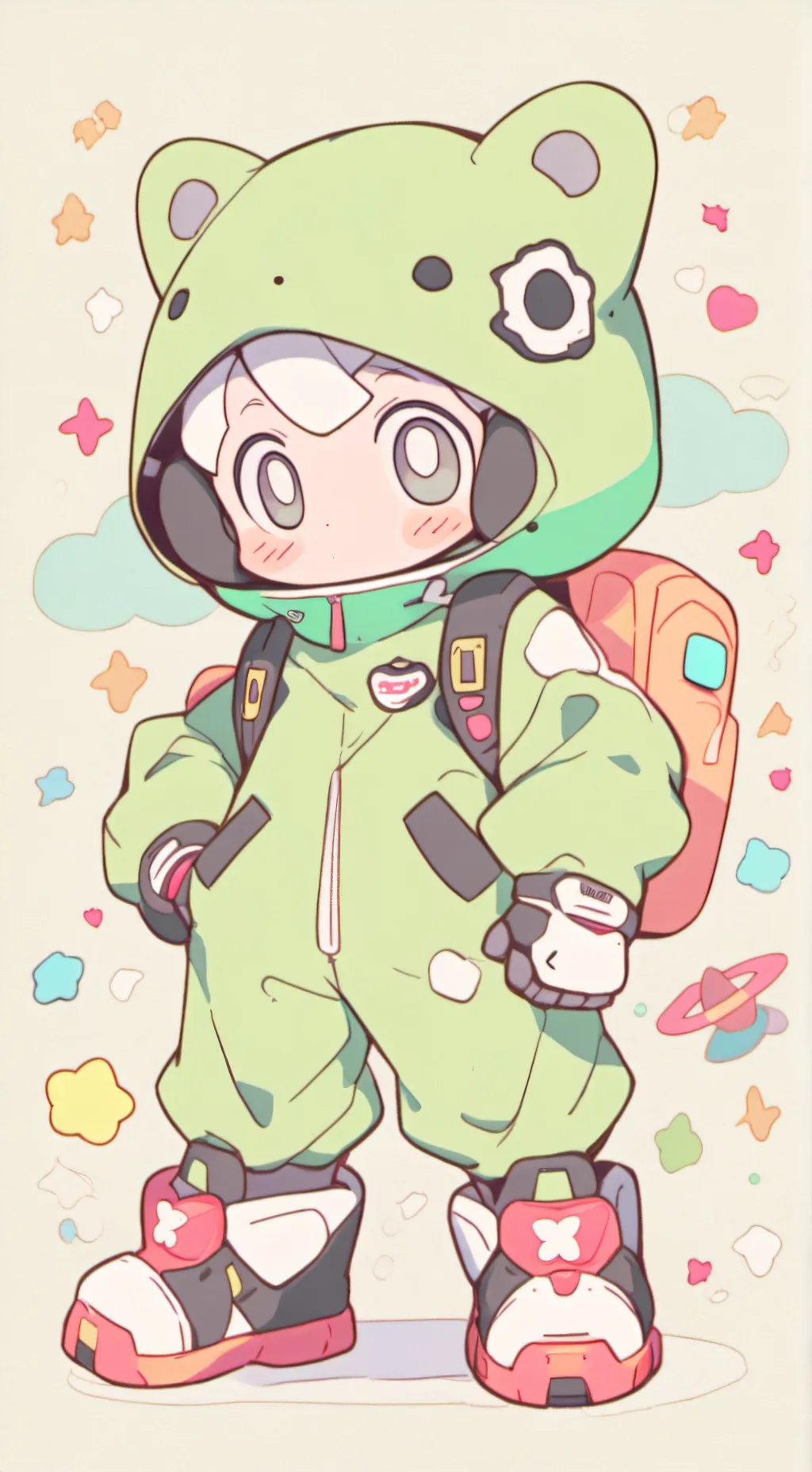 ai character: moonflower background