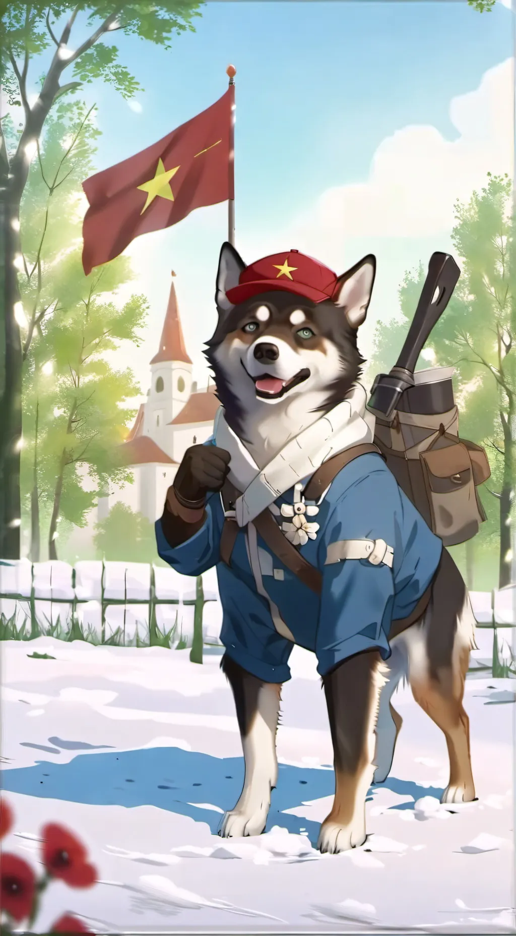 ai character: perro comunista background