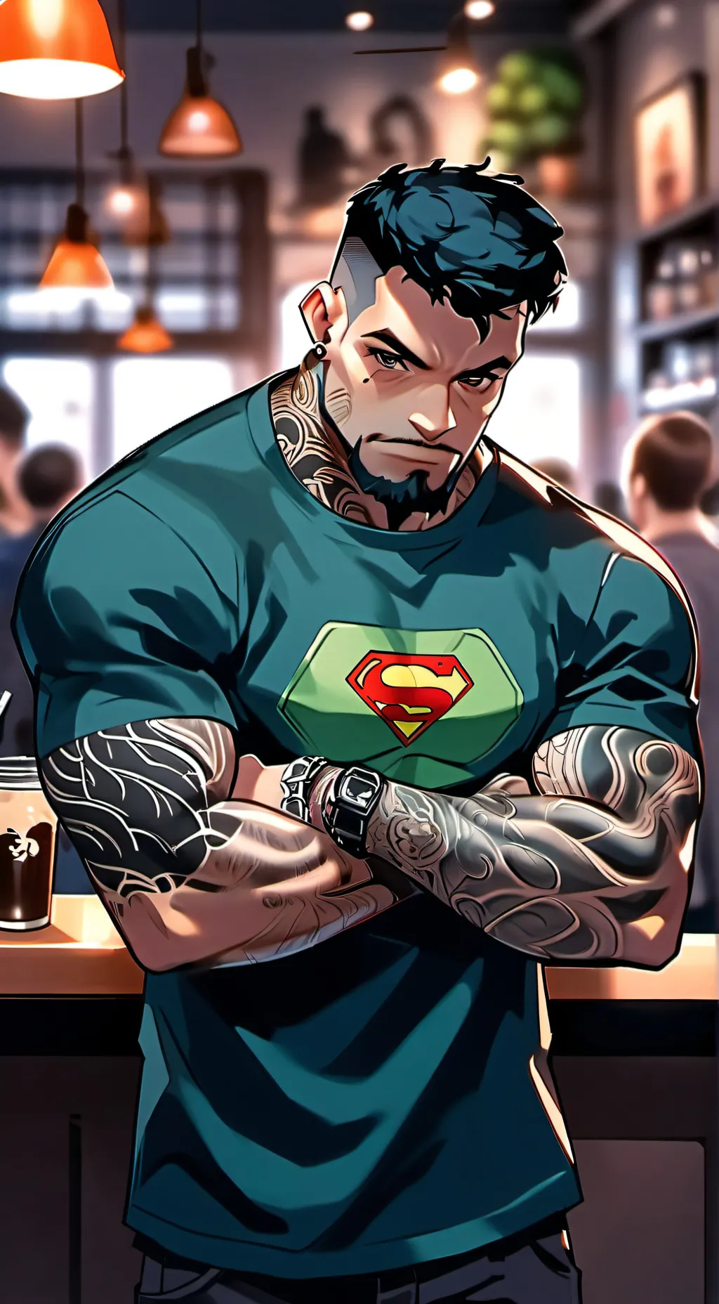 ai character: Bully Broccoli Monster background