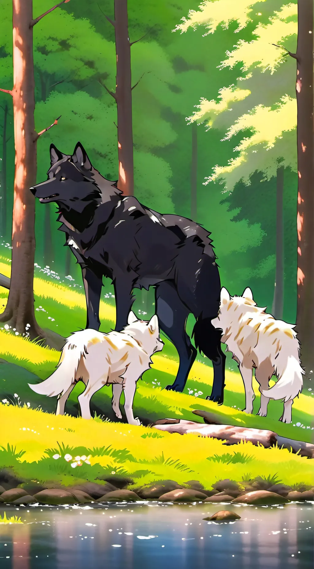 ai character: Wolf's Familie🐺✨ background
