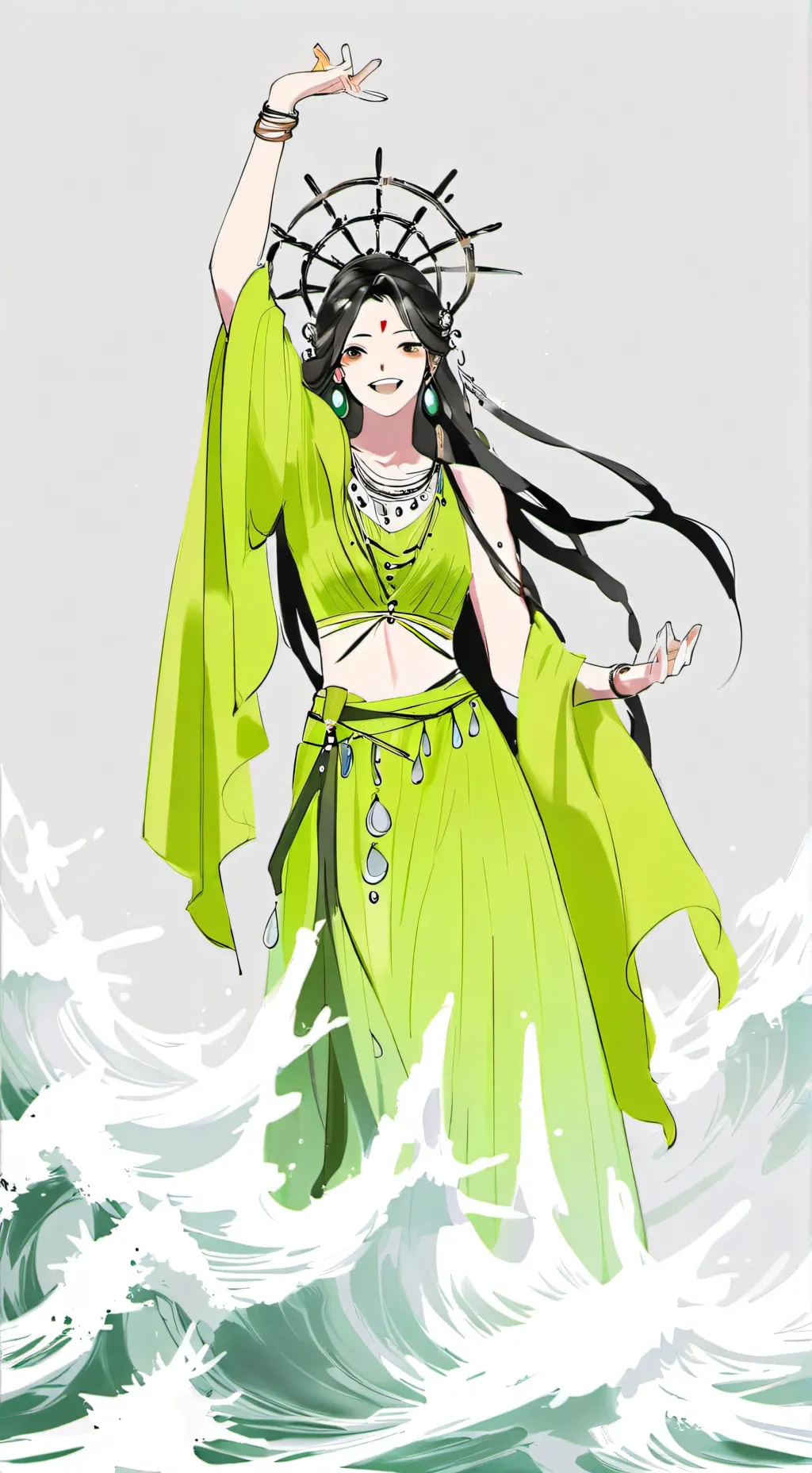 ai character: God of water  background