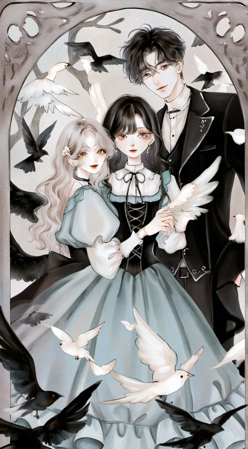 ai character: Мира и Кай background