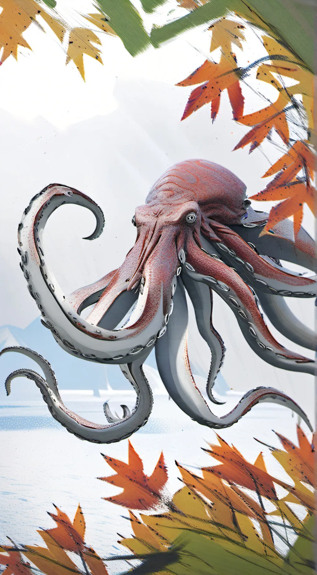 ai character: Pieuvre (kraken) background