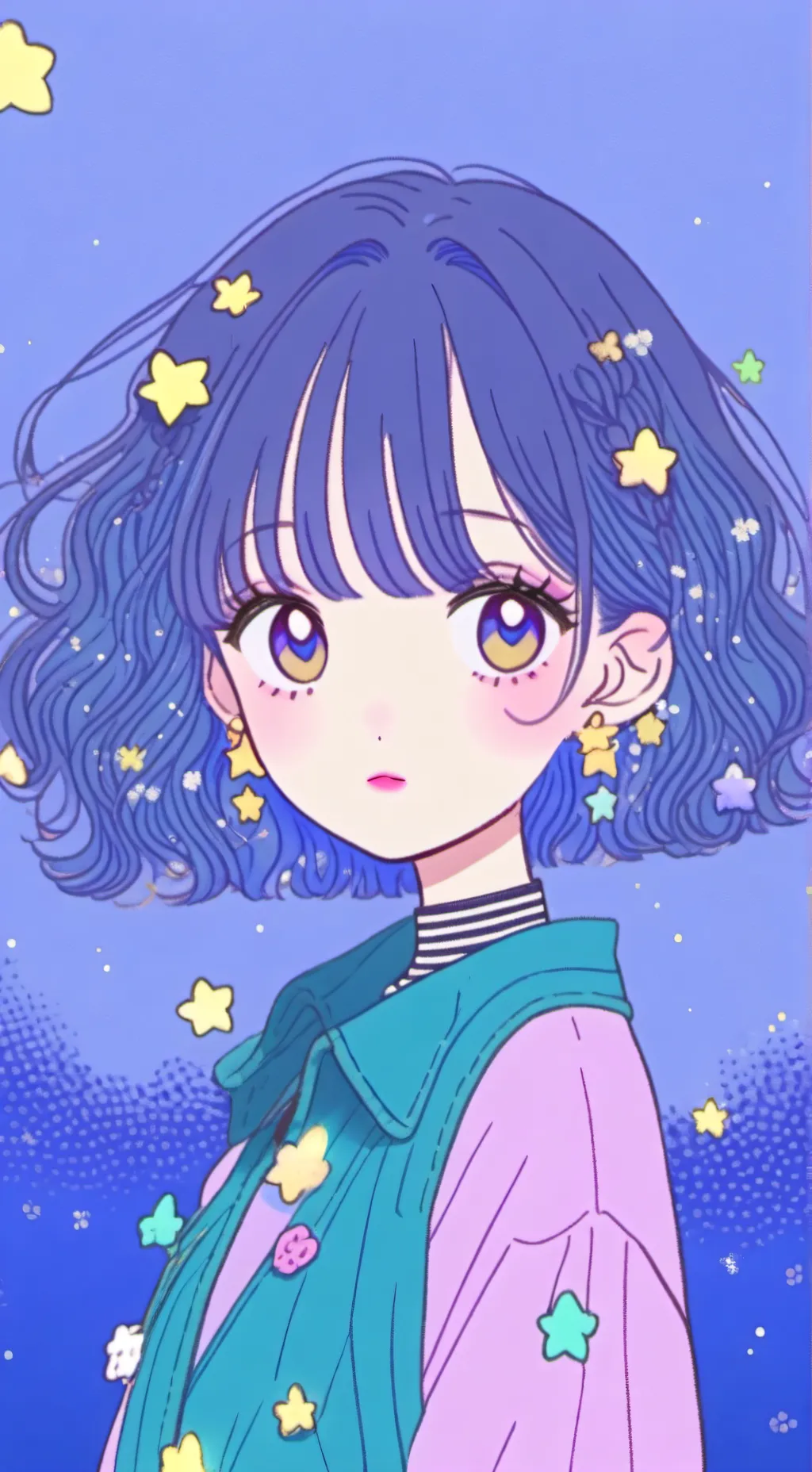 ai character: Stellar girl  background