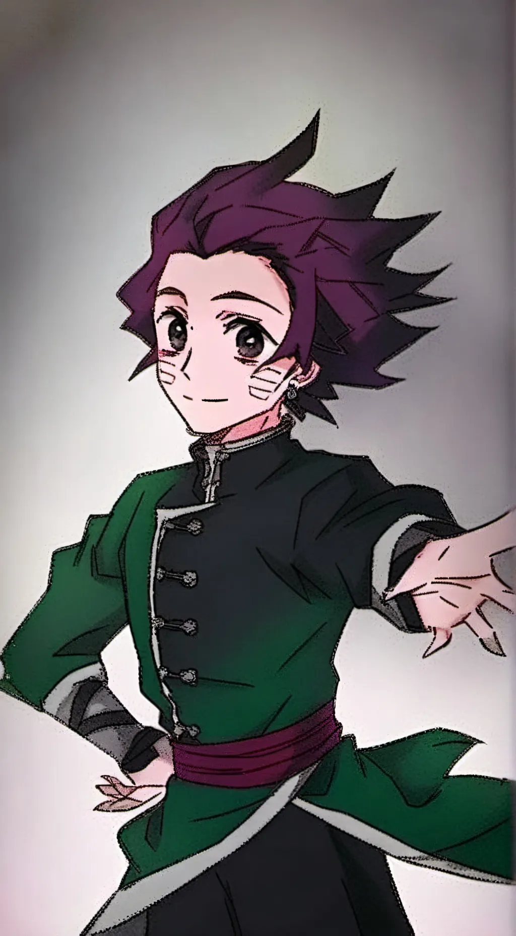 ai character: tanjiro  background