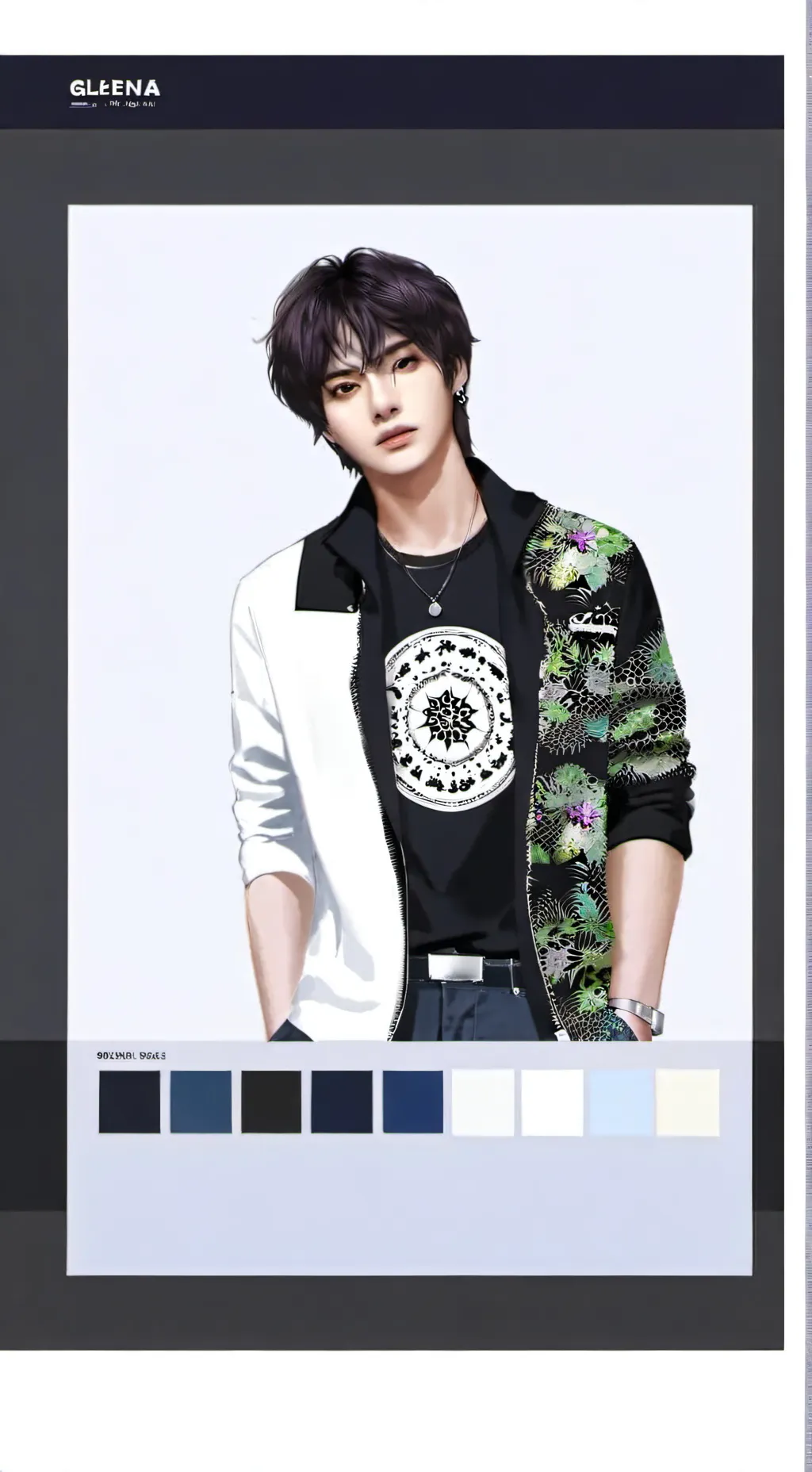 ai character: hyunjin ♥️🖤 background