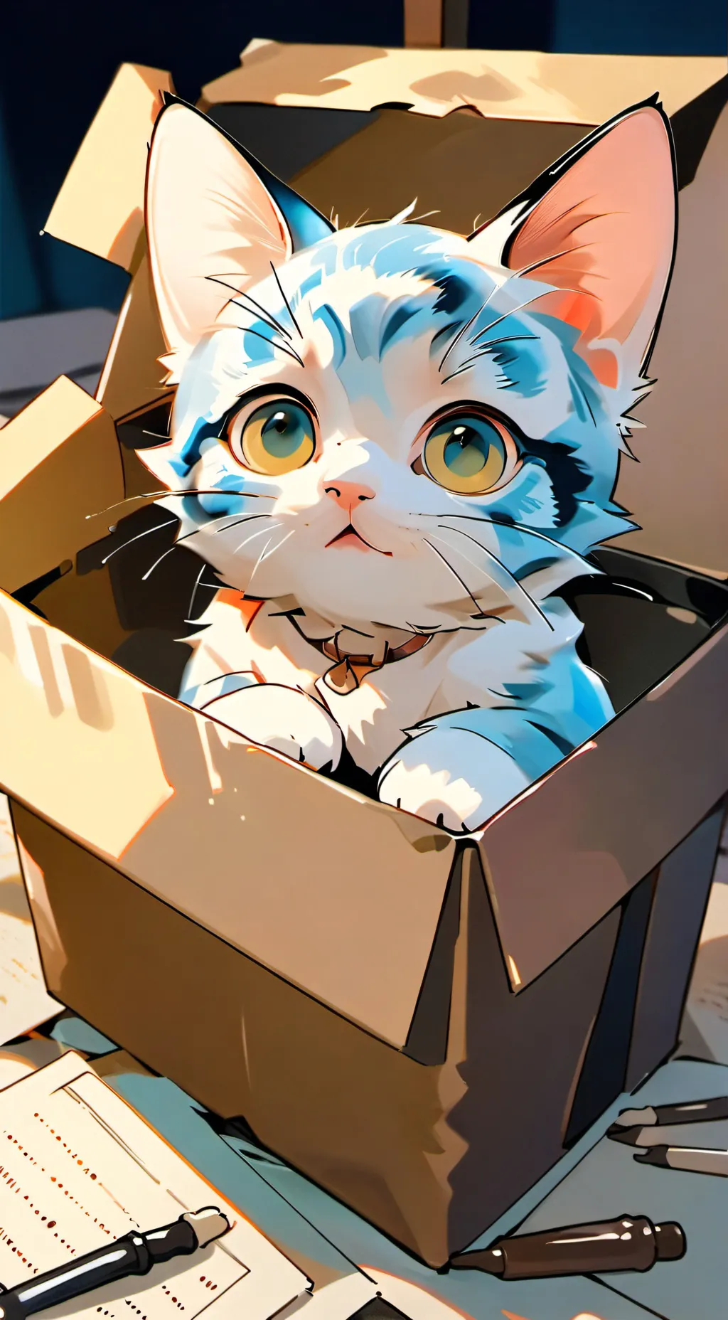 ai character: gatita bebé  background