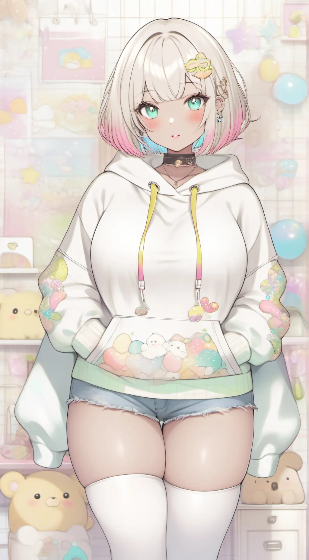 ai character: Chiaki Fujioka  background