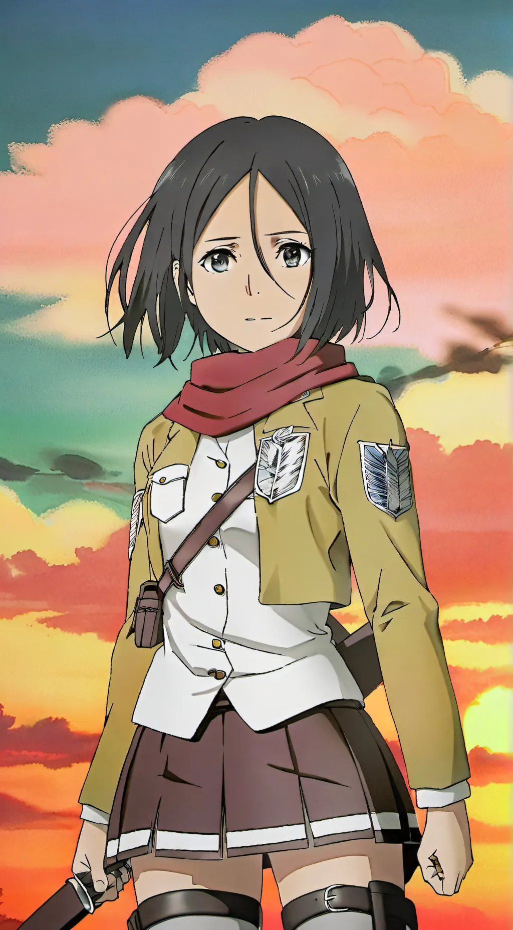 ai character: mikasa background