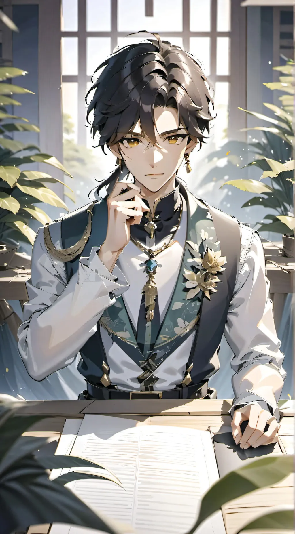 ai character: •<-----{Mark}----• background