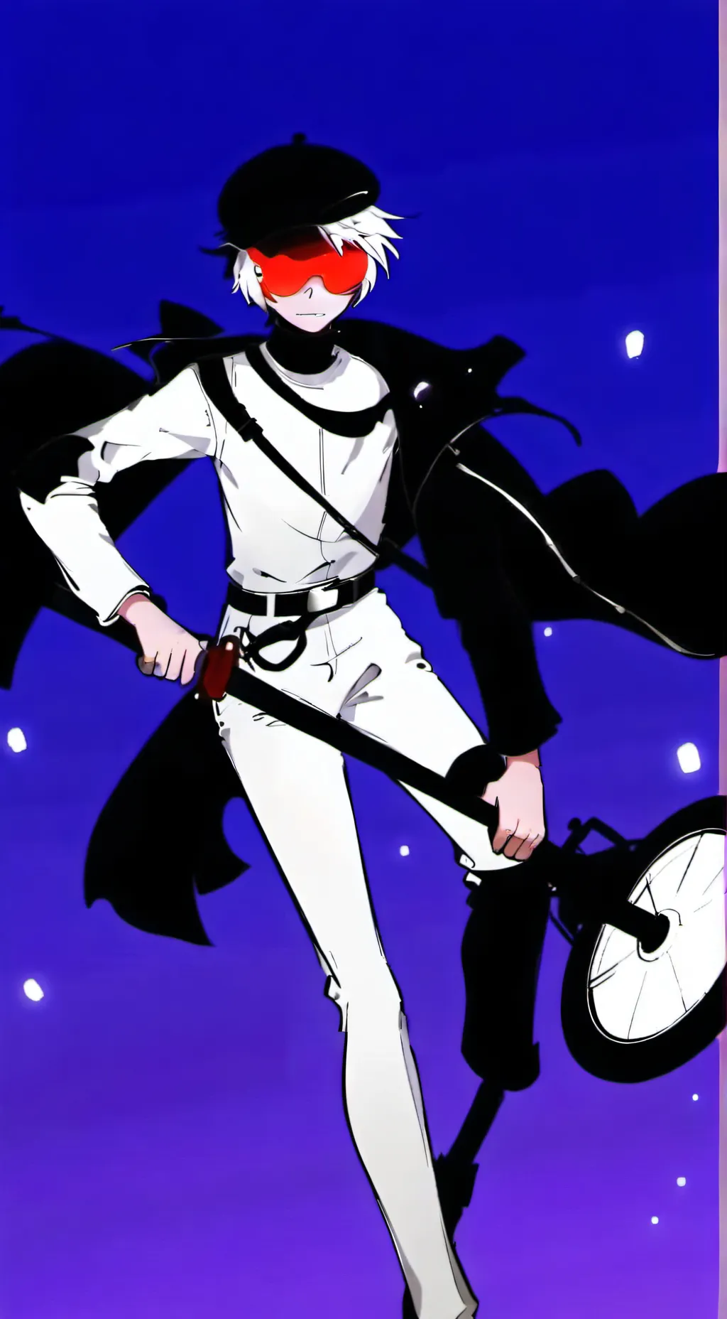 ai character: Black background