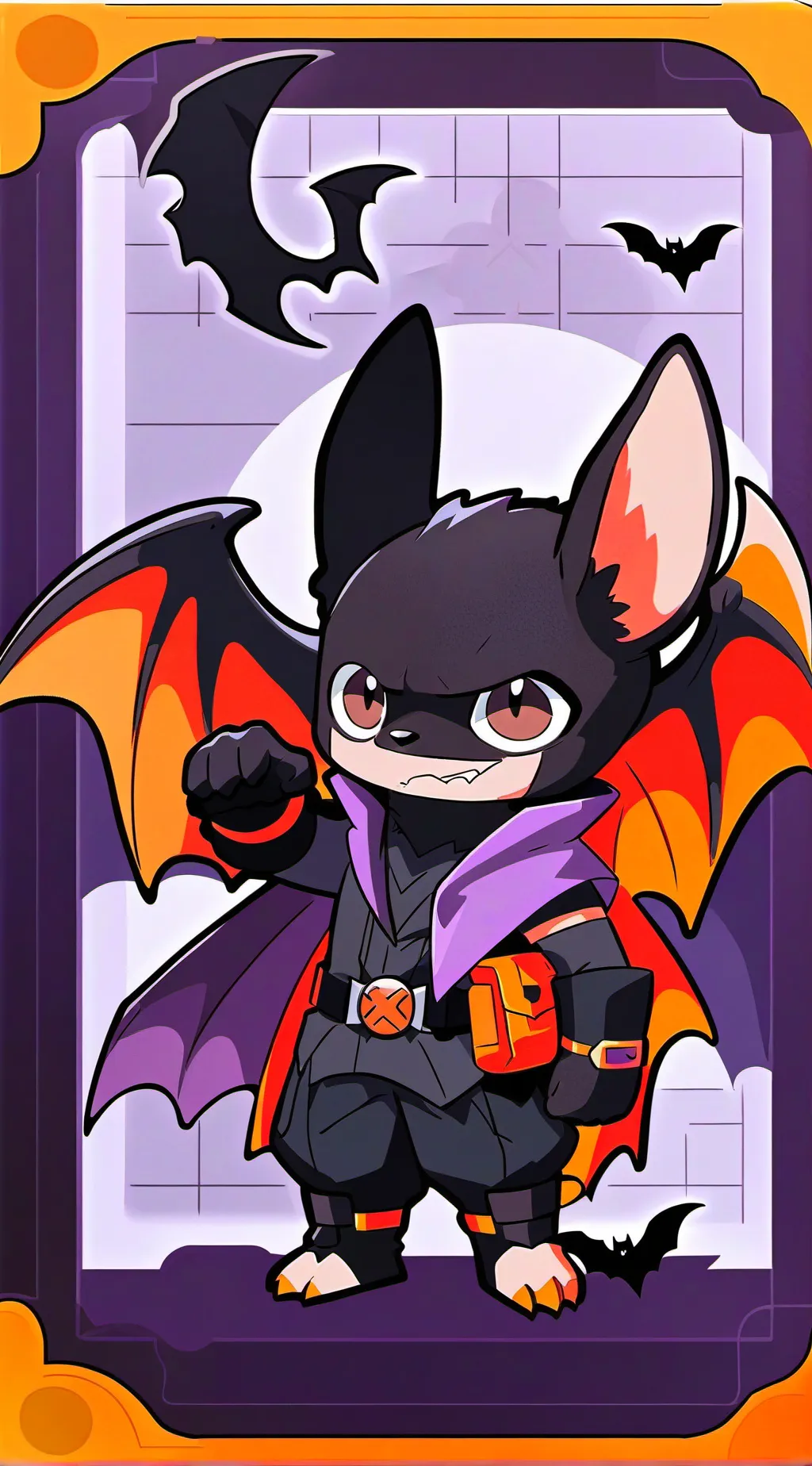 ai character: bat dragon  background