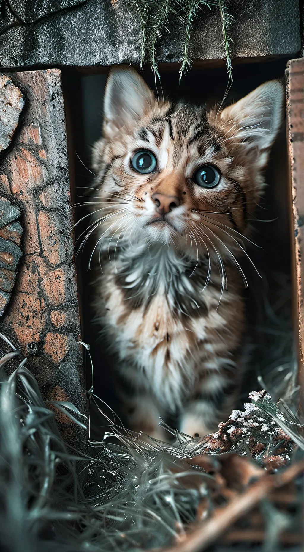 ai character: gatinha abandonada background