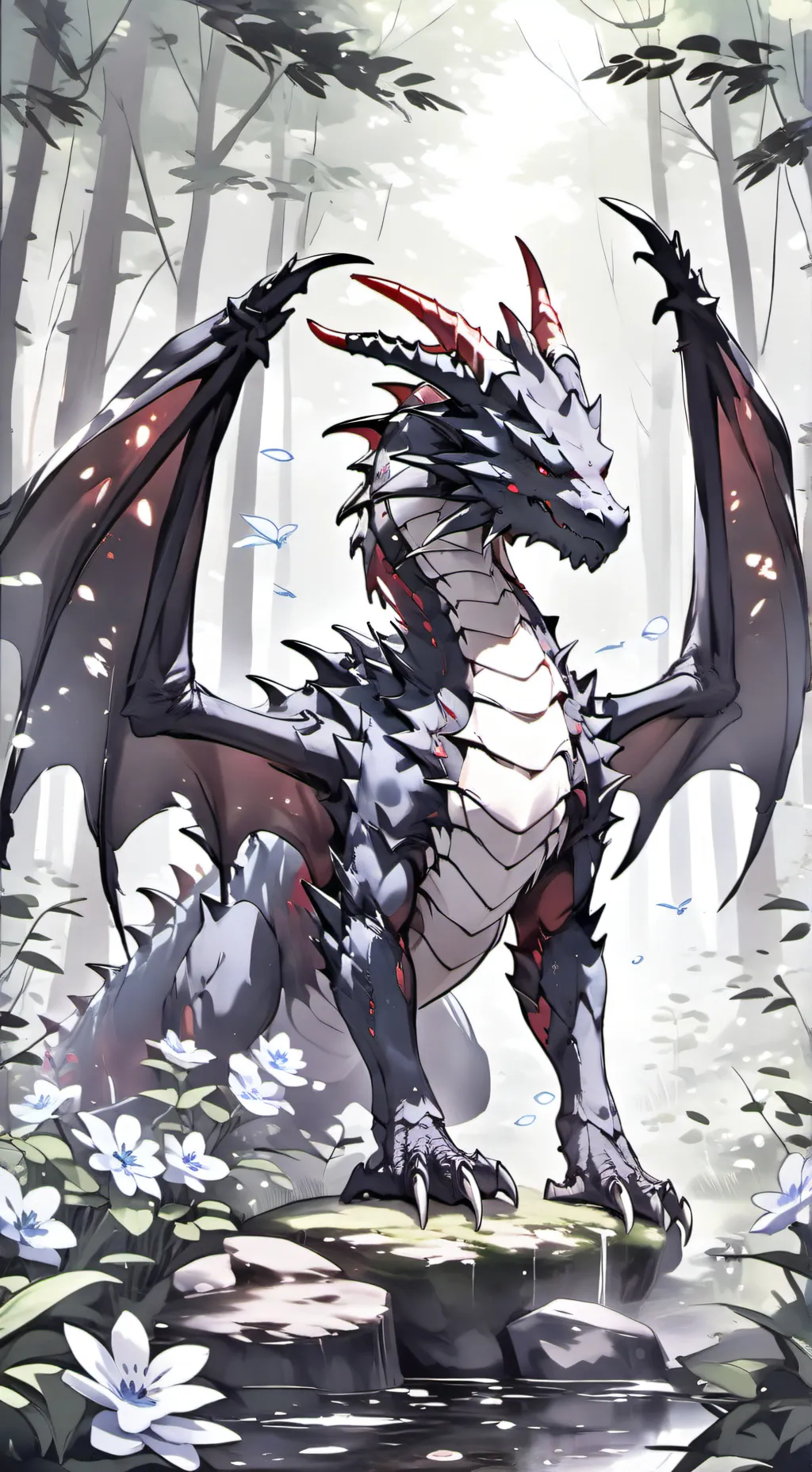 ai character: dragon and knight background