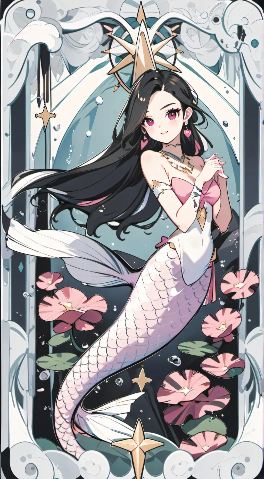 ai character: mermaid background