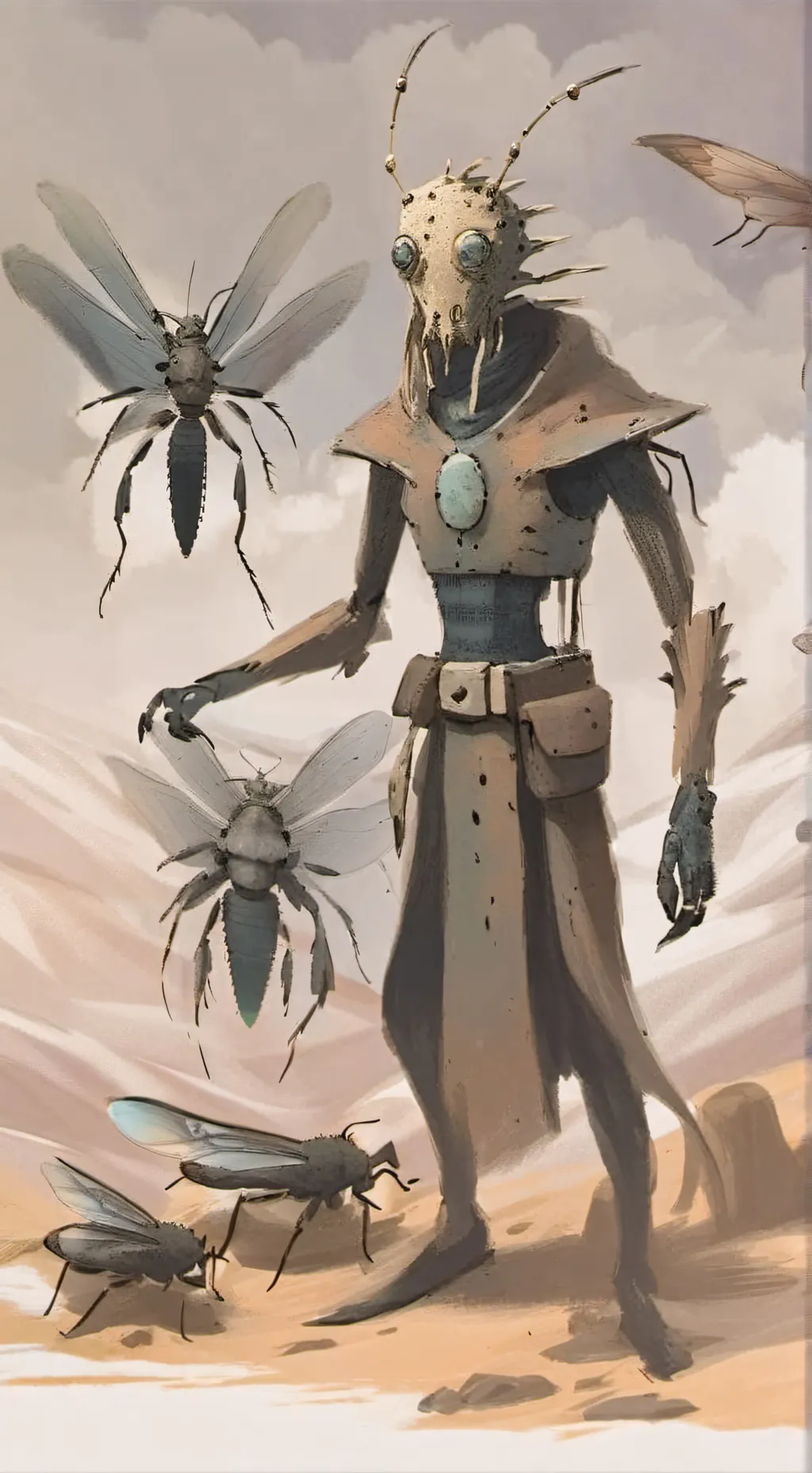 ai character: insectoid queen  background