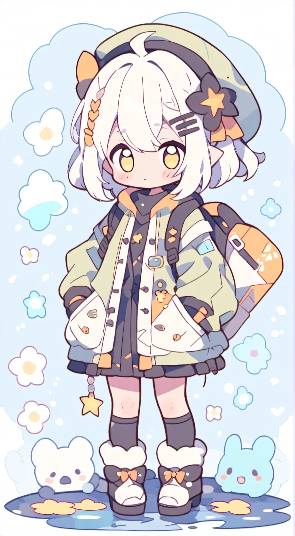 ai character: Nita x sandy  background