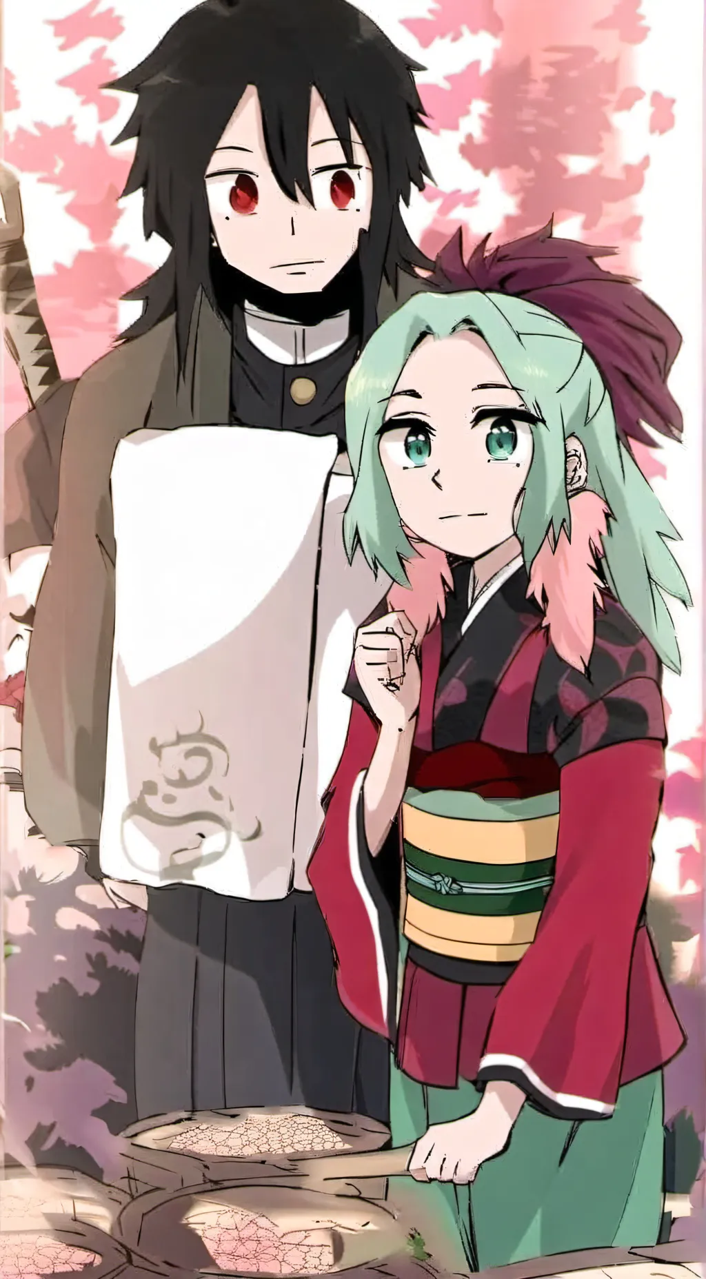 ai character: Mitsuri x Obanai  background