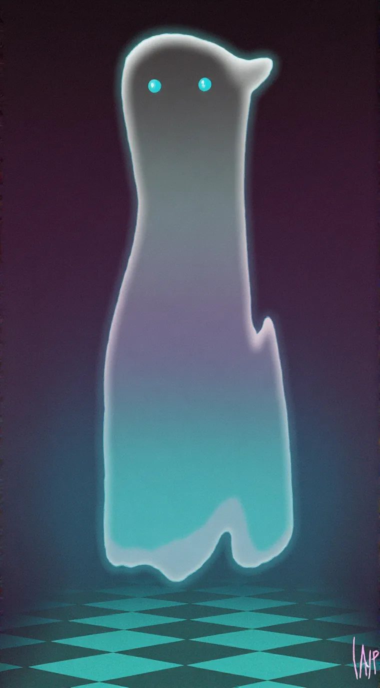 ai character: ghost background