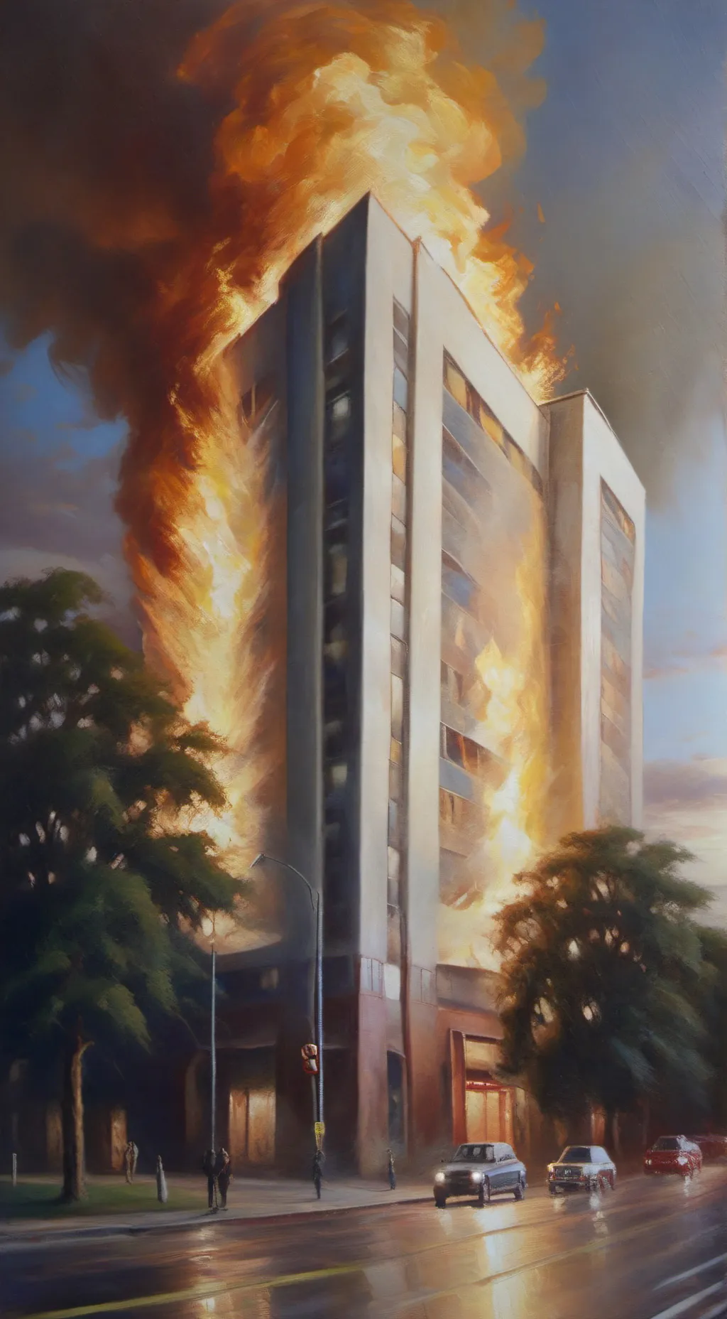 ai character: MHA fire background