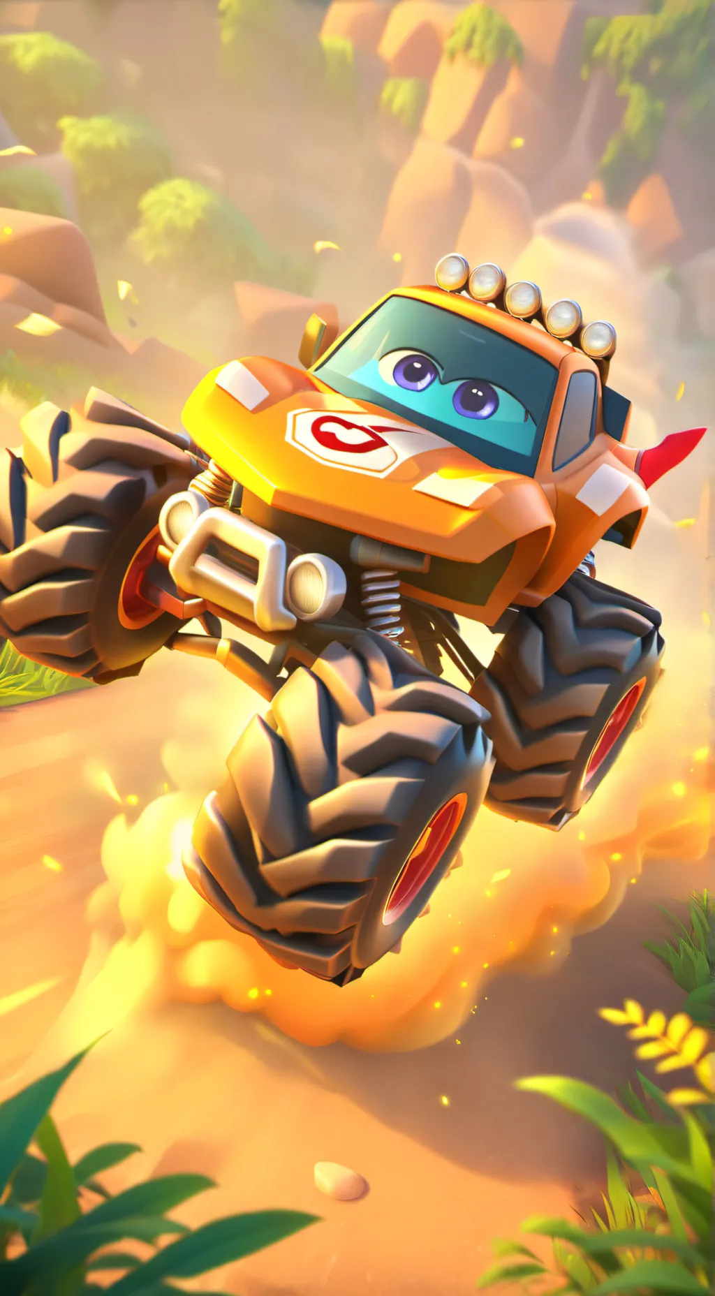 ai character: Blaze y sus amigos background