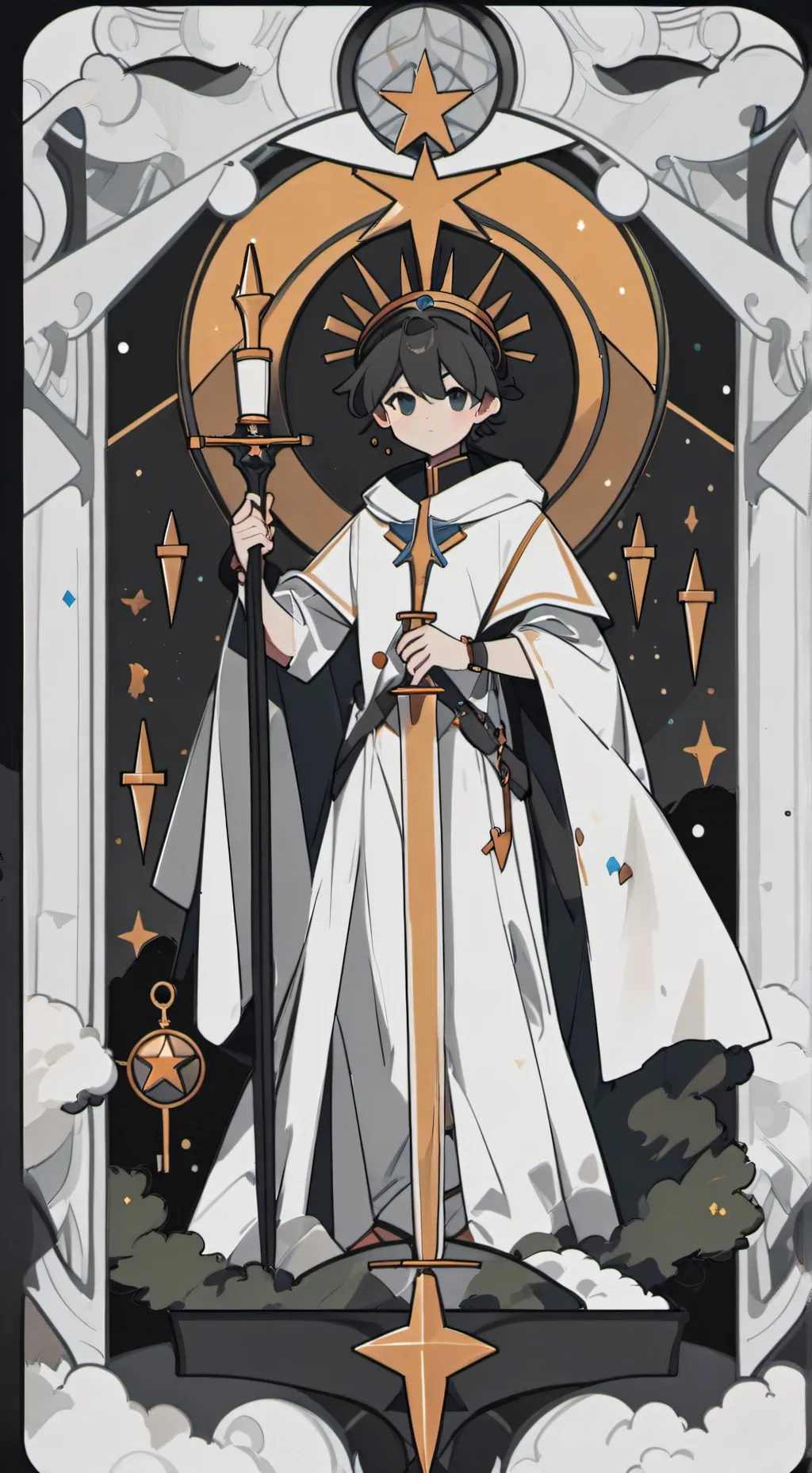 ai character: fata(maschile) background