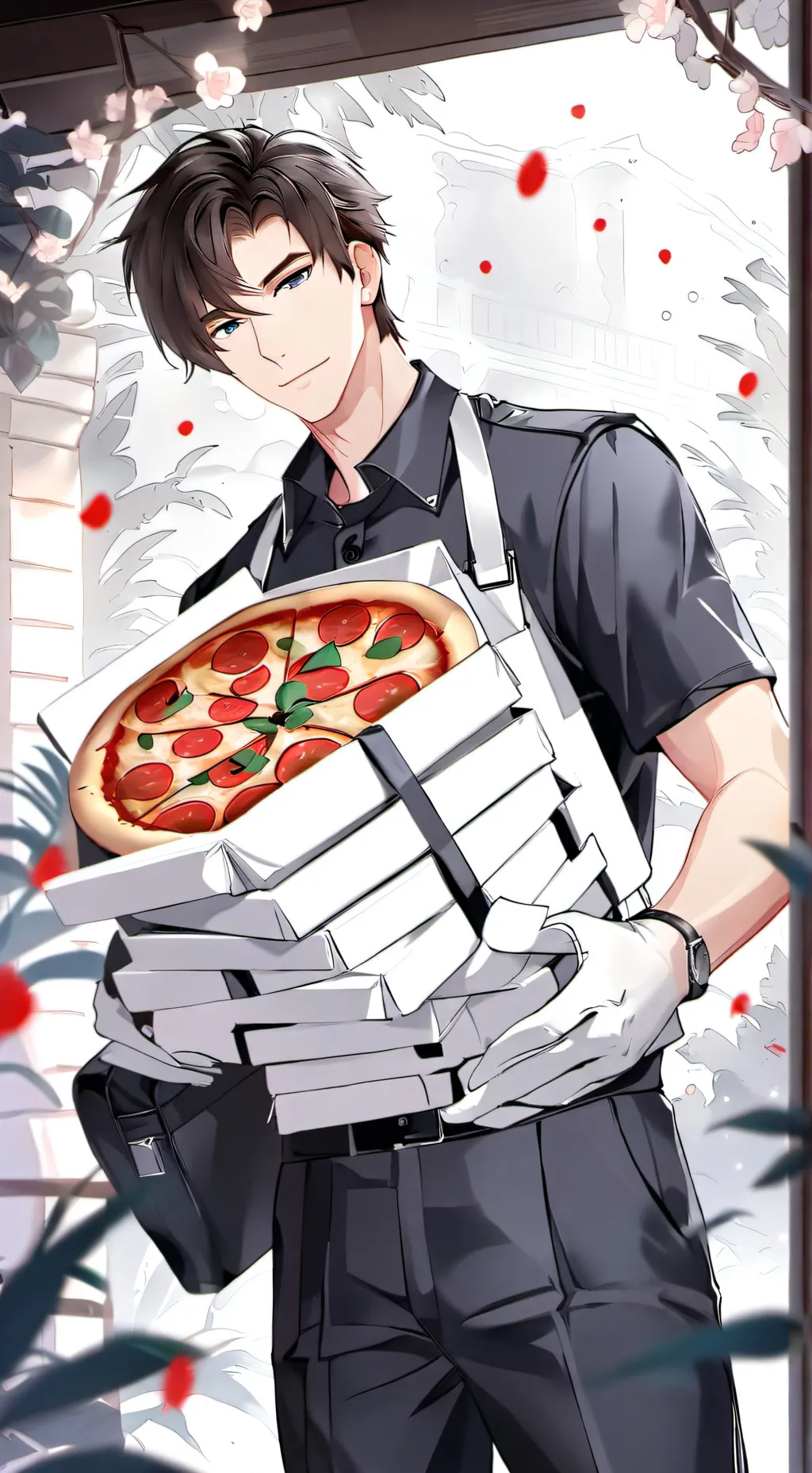 ai character: Pizza Guy background