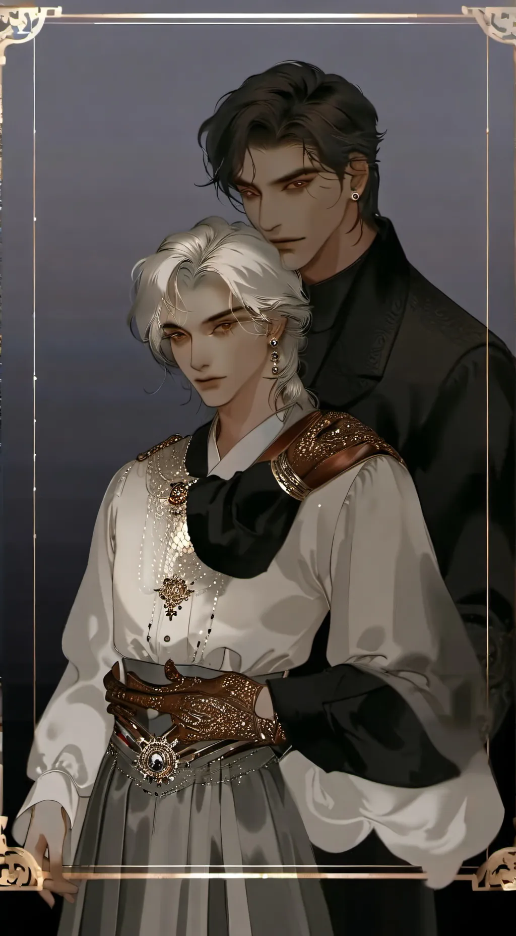 ai character: Kai and Xavier  background