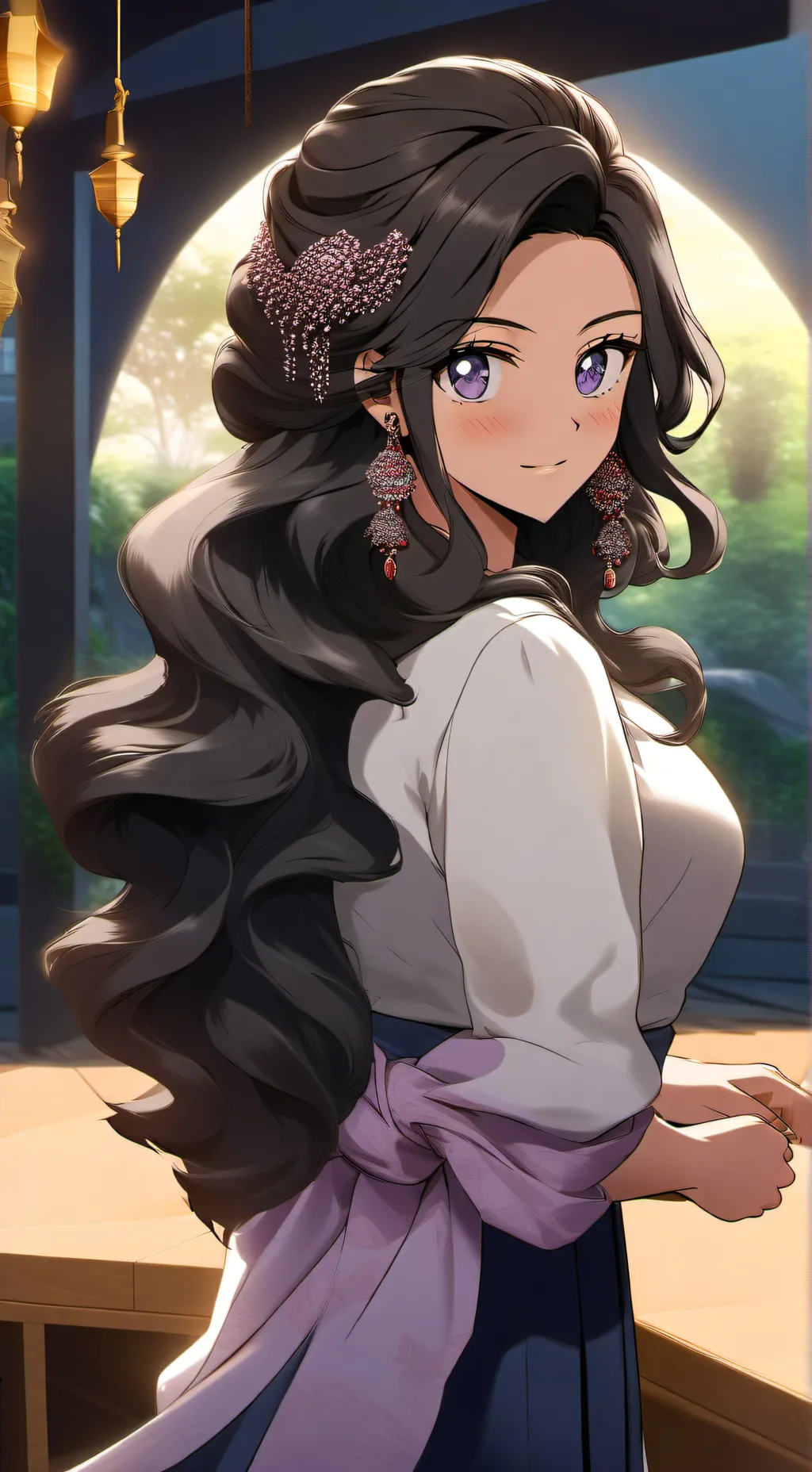 ai character: violette  background