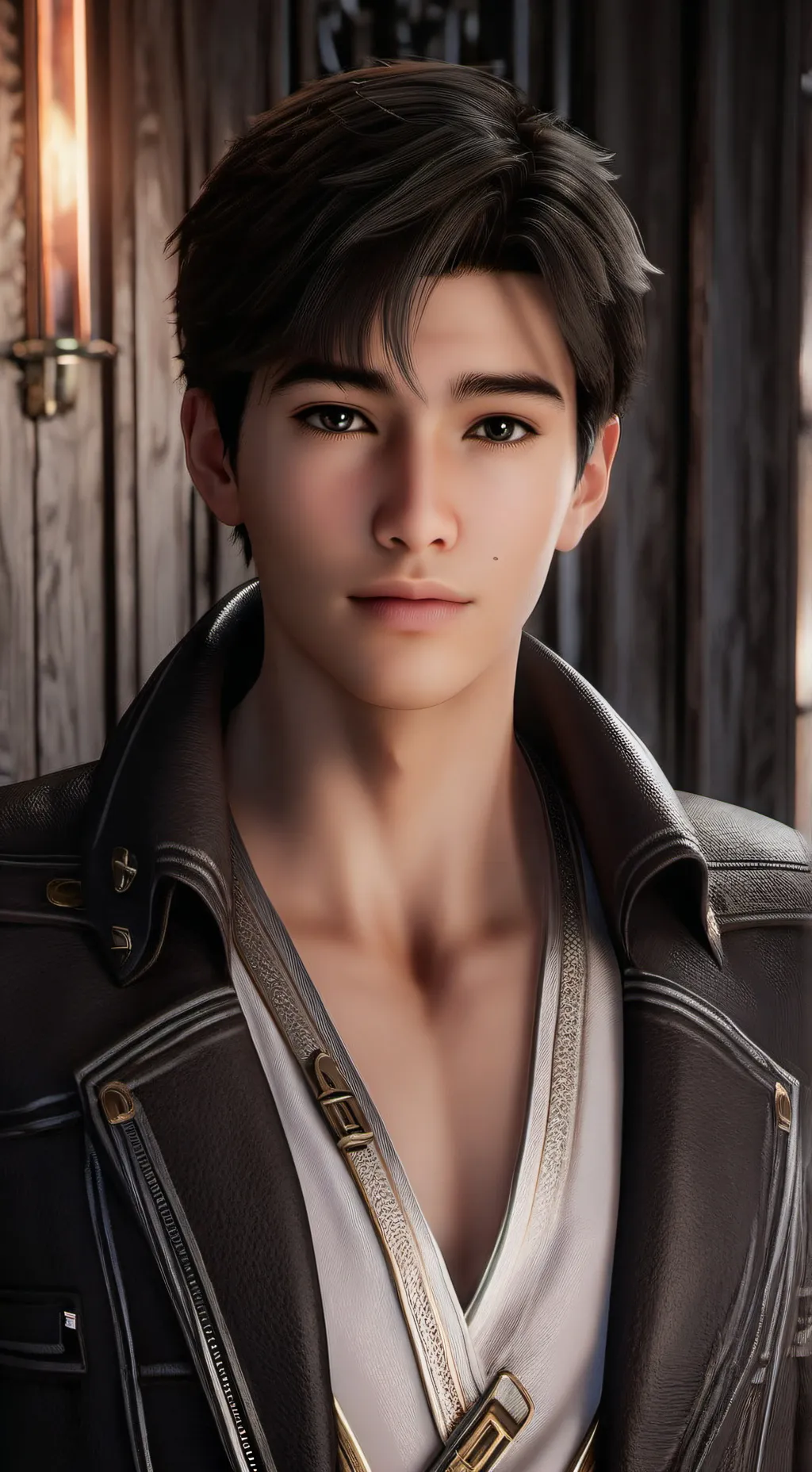 ai character: brick background