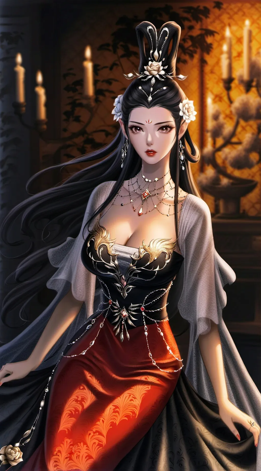 ai character: cherry background