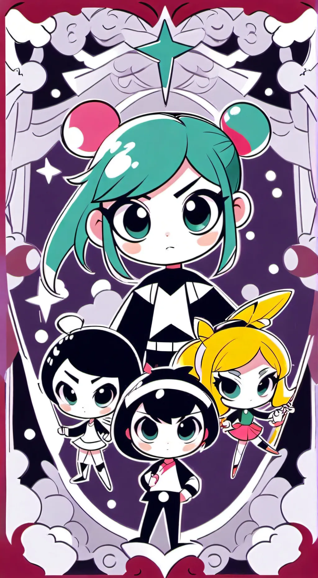 ai character: Layll Leo Maya Aug background