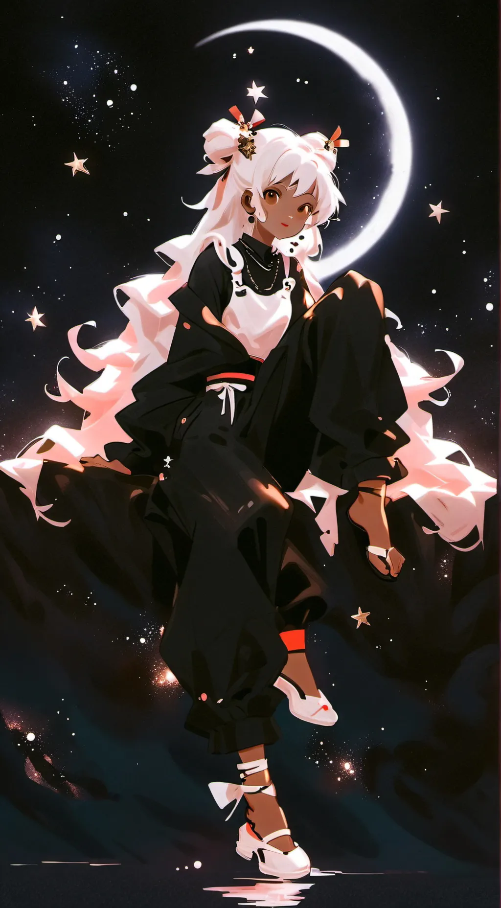 ai character: night background