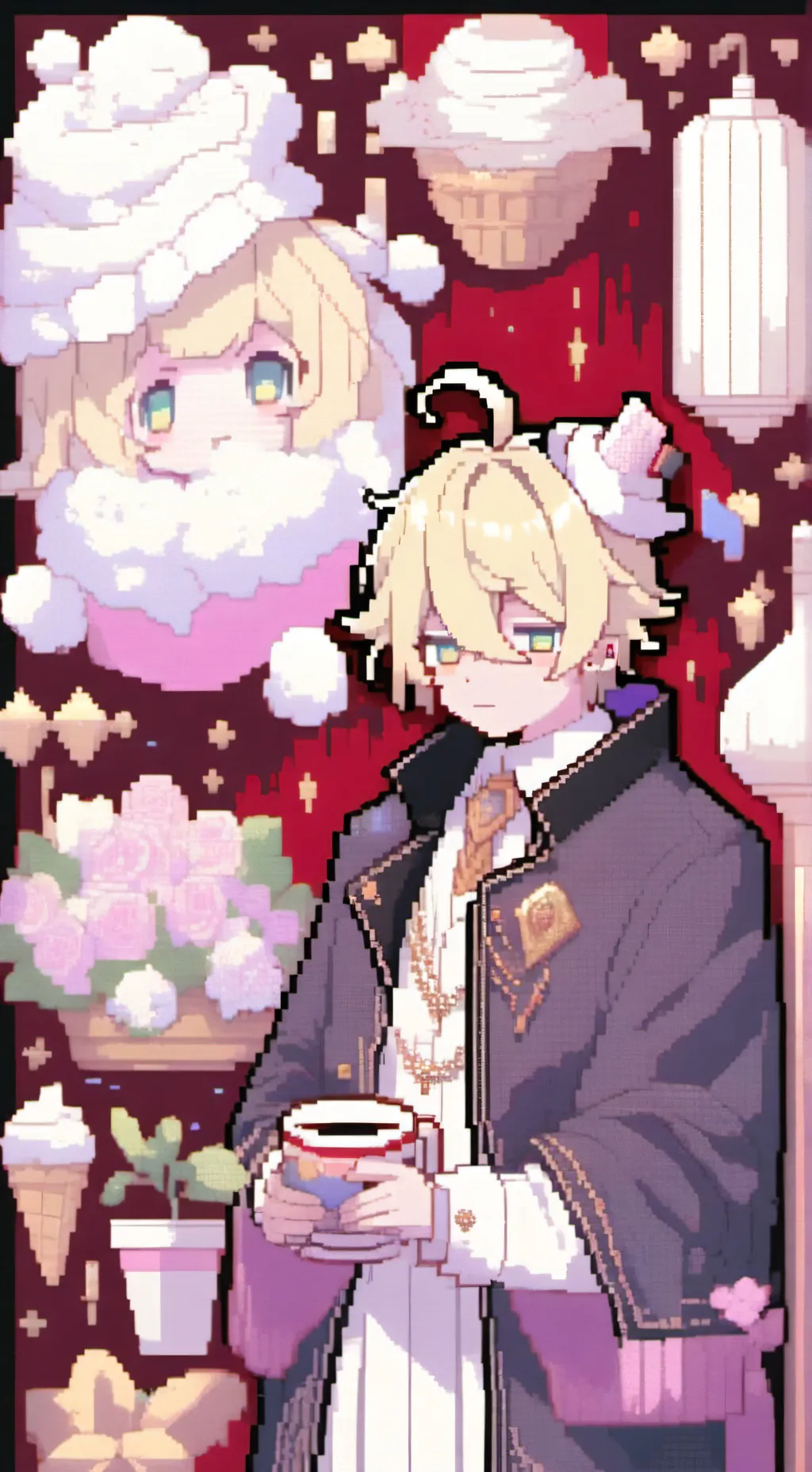 ai character: 🍦=^PV^=🍪 background