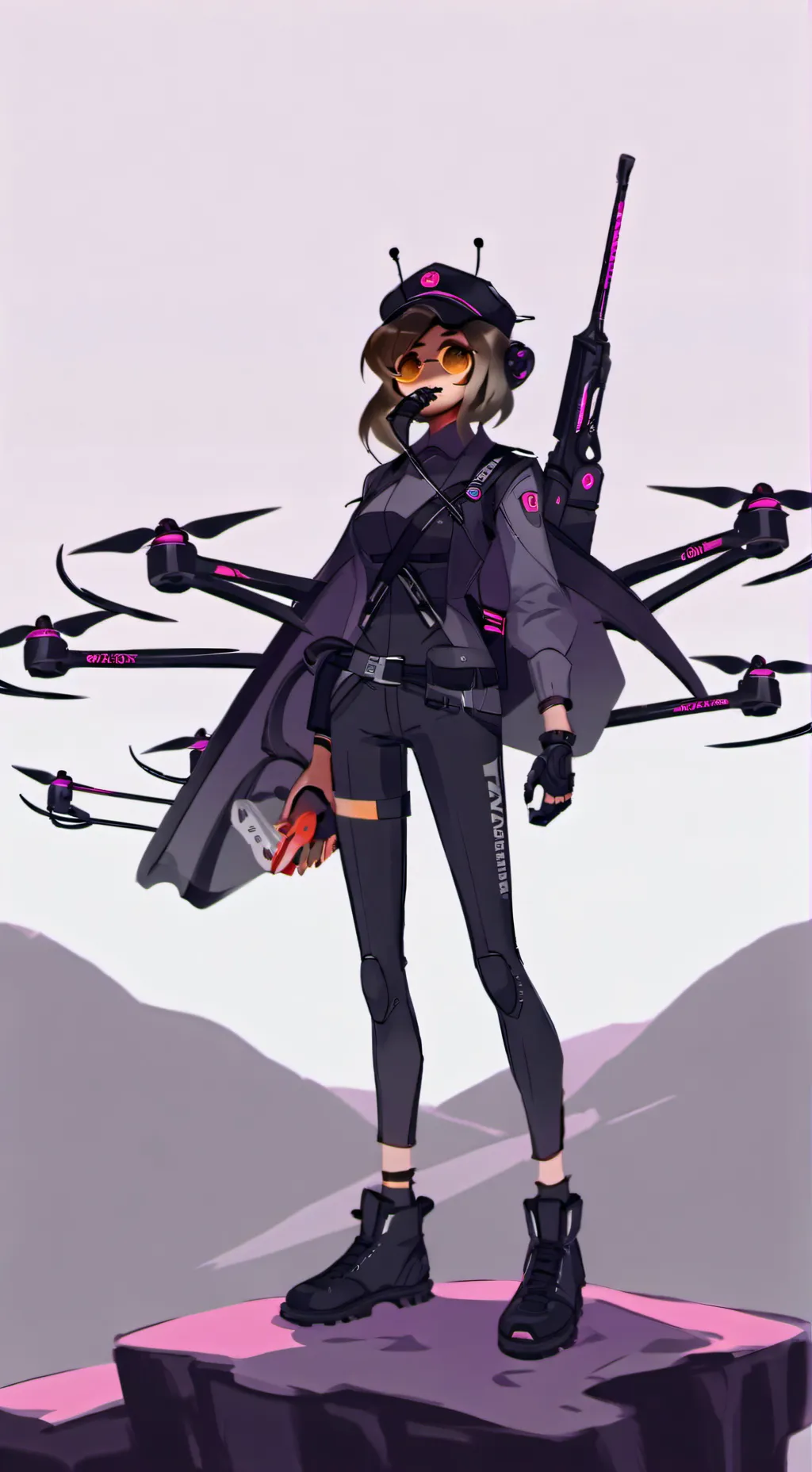 ai character: cyn/murder drones background