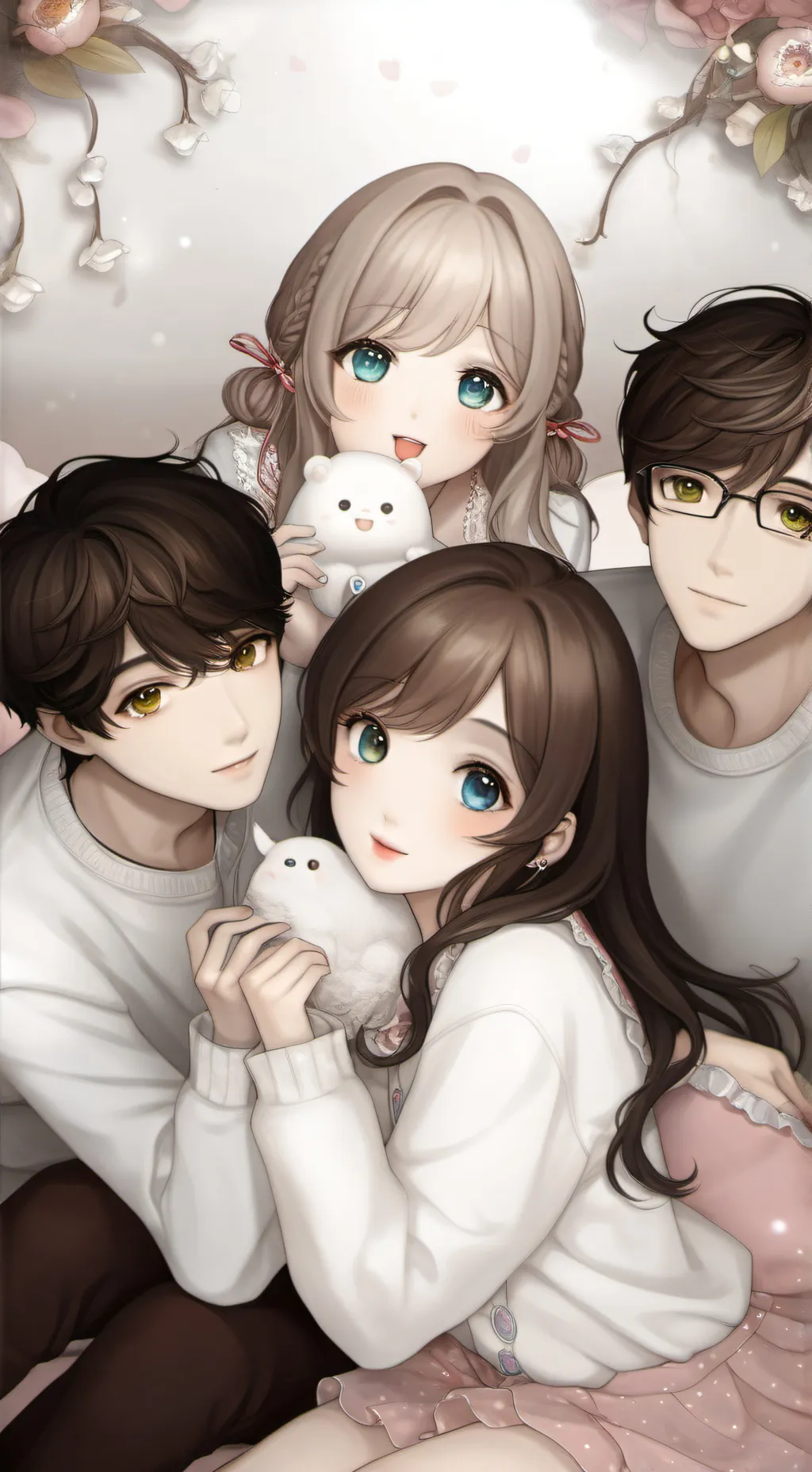 ai character: 🫱Friend group🫲 background