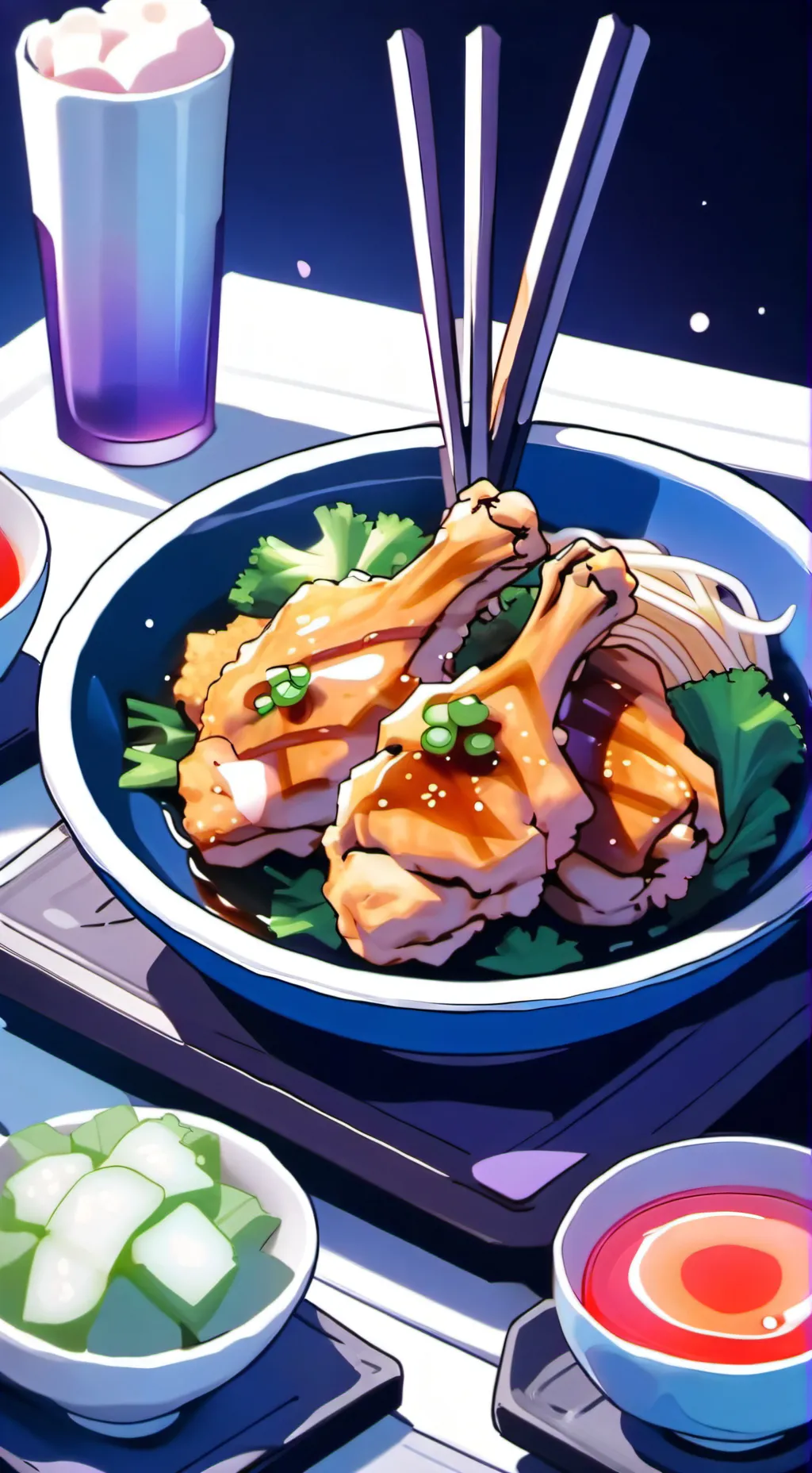 ai character: food!!! background