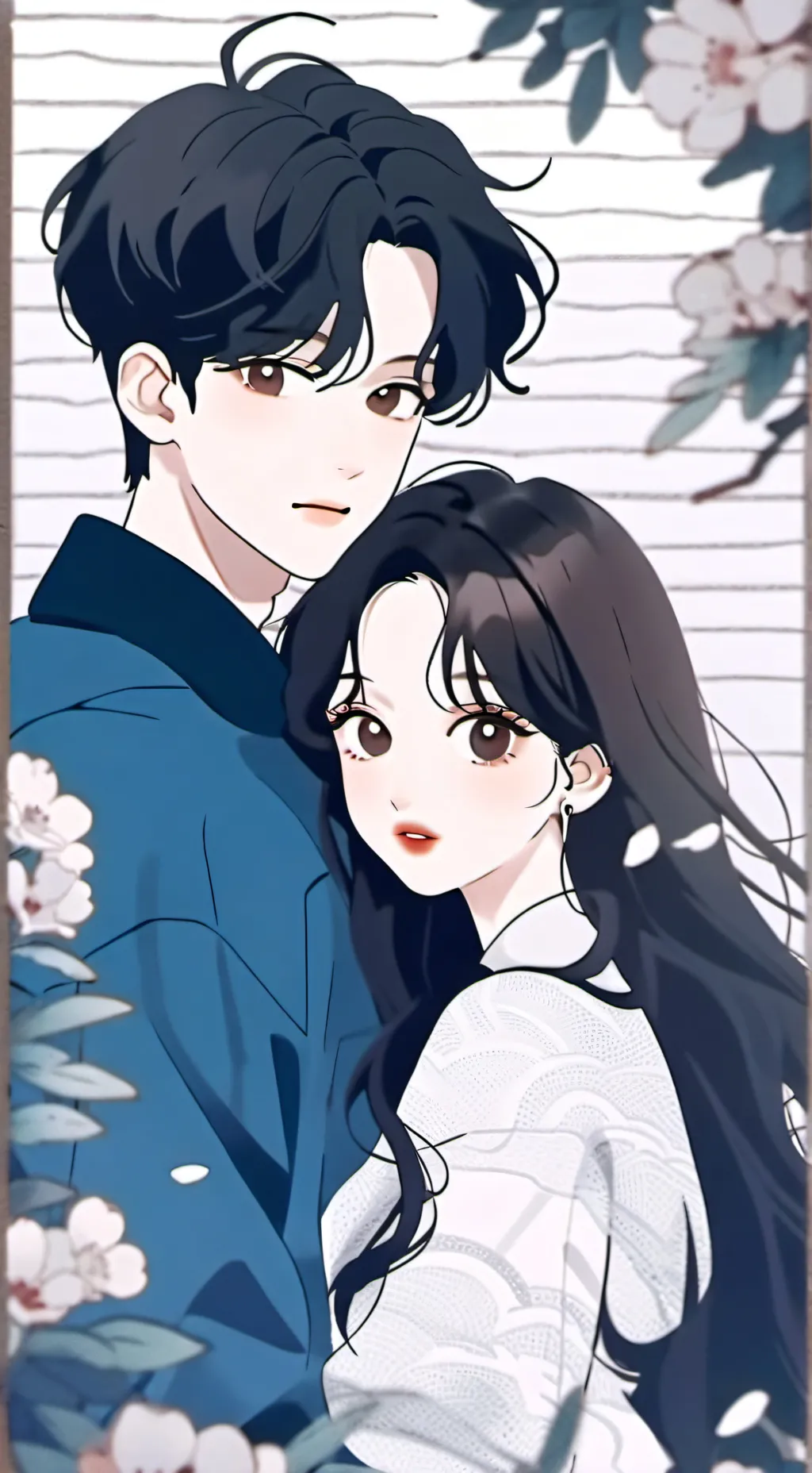 ai character: km jun hee and 333 background