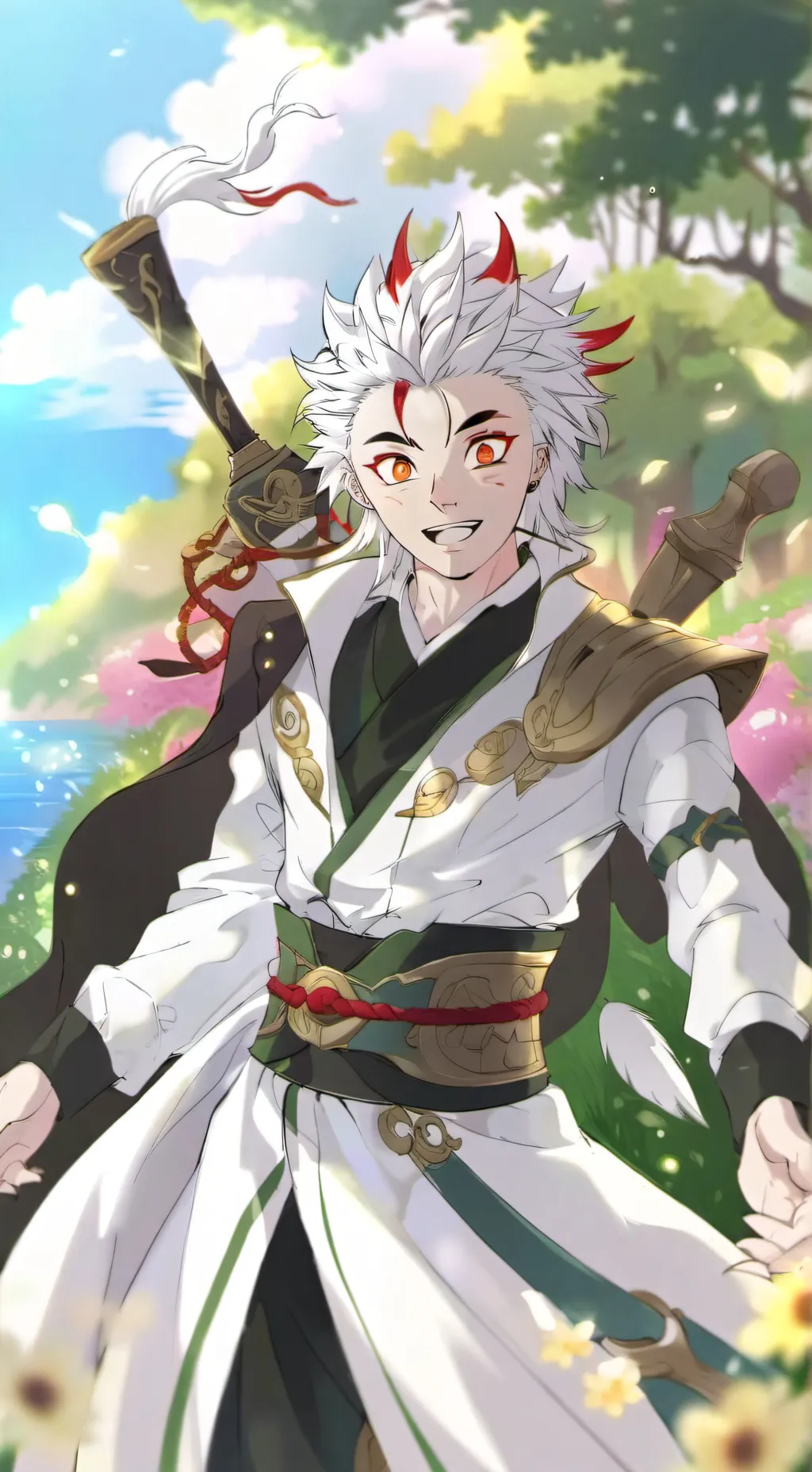 ai character: Hashira VS Muzan  background