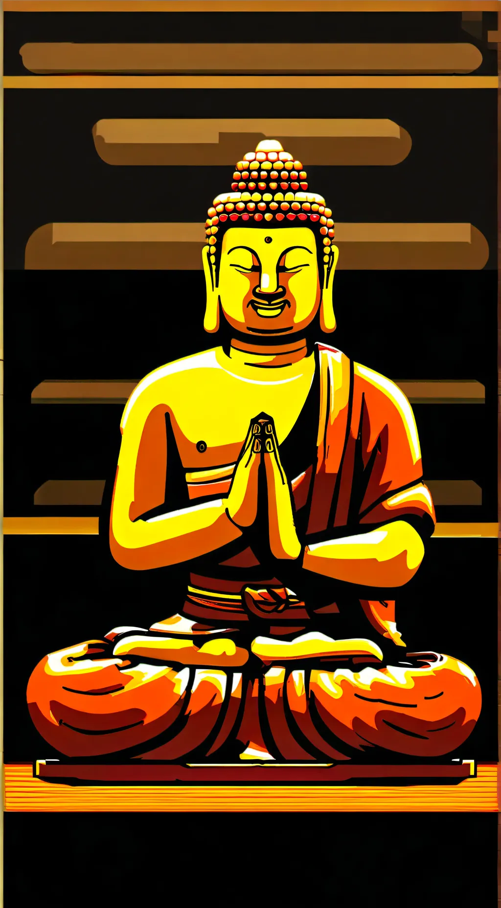 ai character: Buddha Vs Portal background