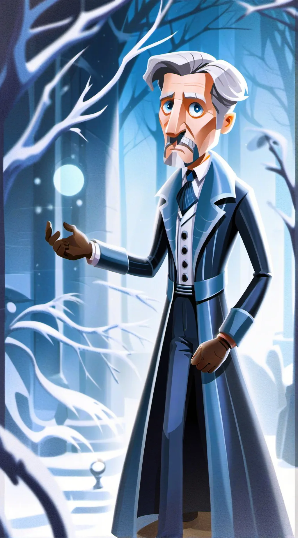 ai character: Man in the dark background