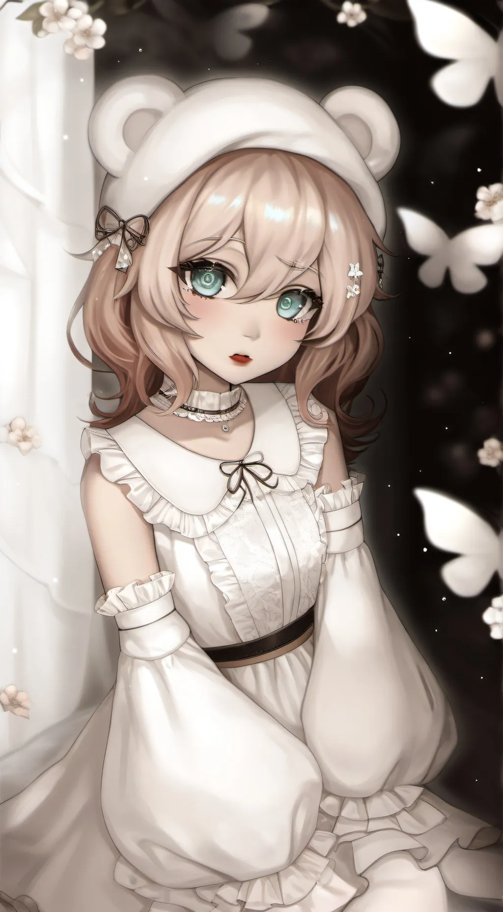 ai character: Cute girl  background