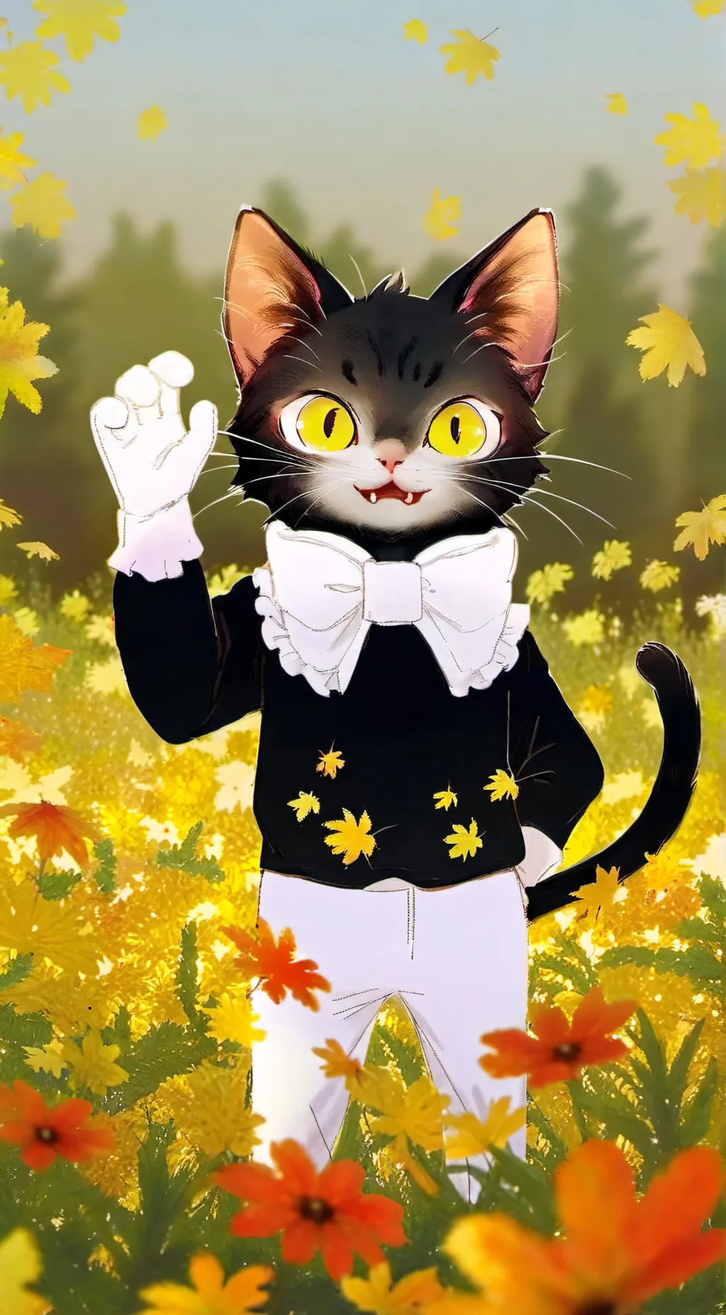 ai character: cartooncat background