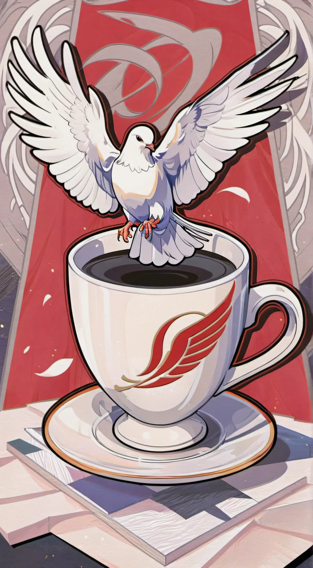 ai character: pigeon  background