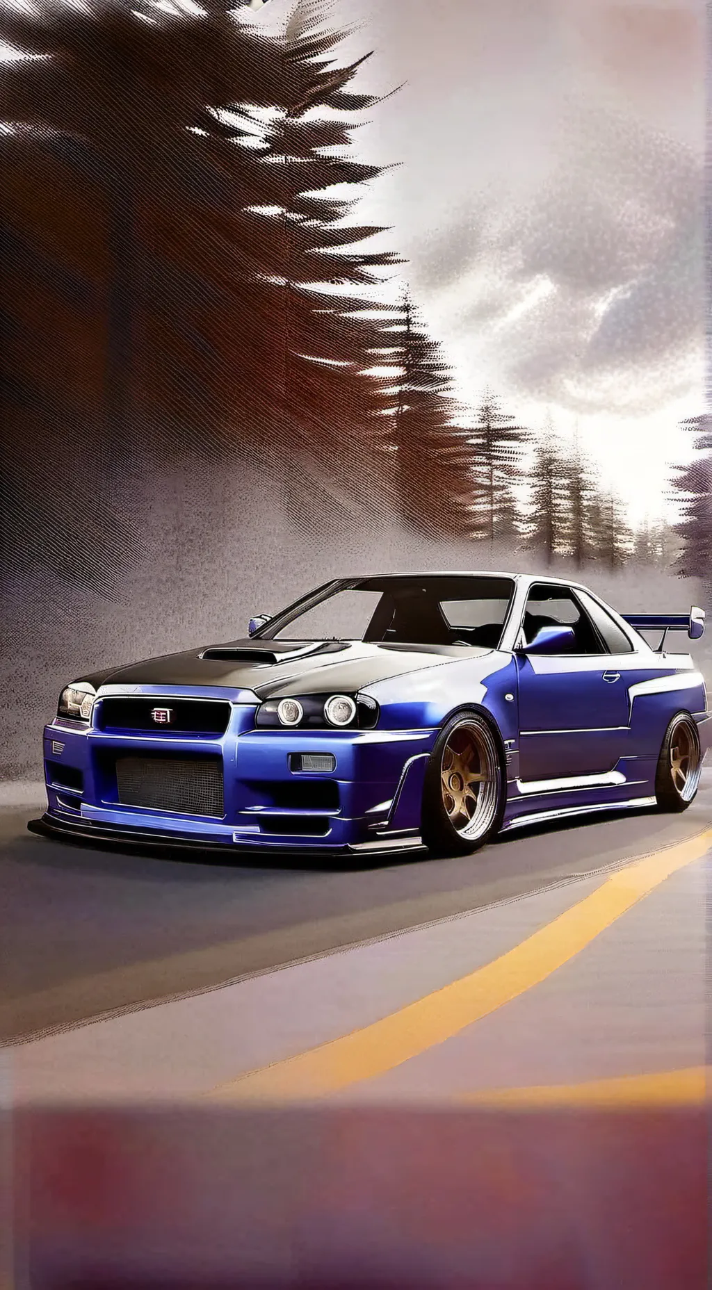 ai character: Skyline r34  background